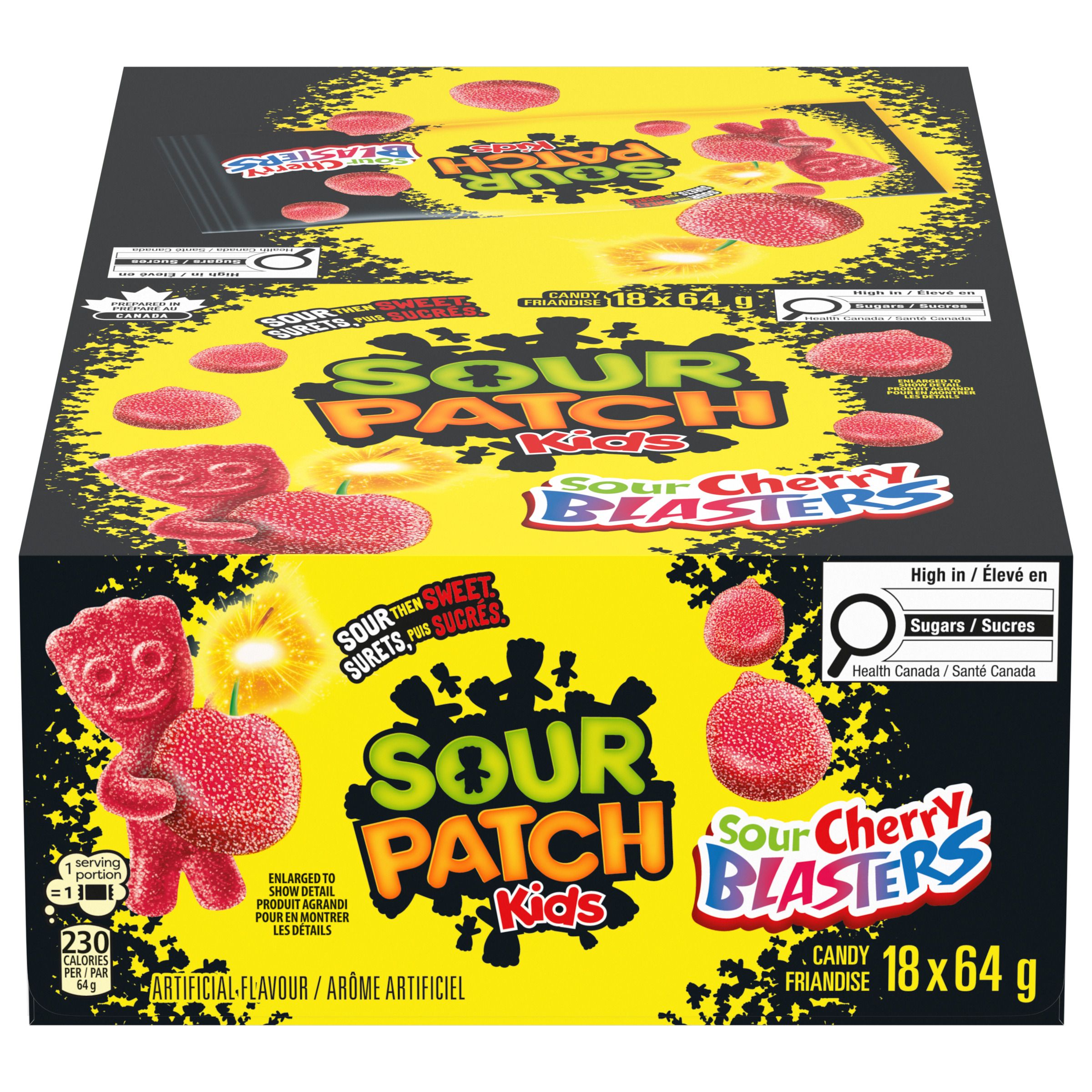 Maynards Sour Cherry Blasters Candy, 64 Grams (Pack of 18)-1