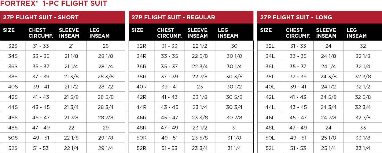 Sizing Chart