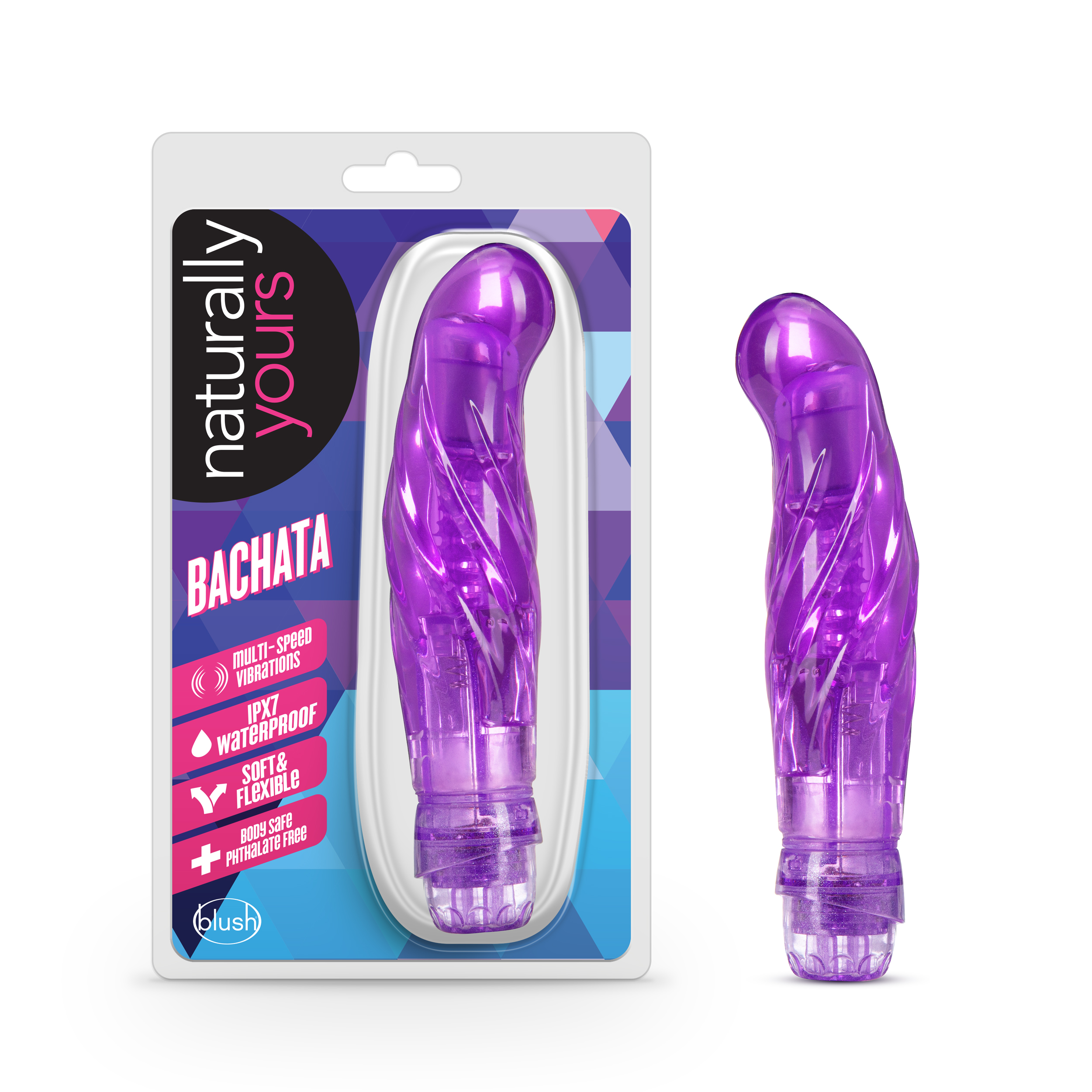 Blush Naturally Yours Bachata Curved Purple 6.5-Inch Vibrator