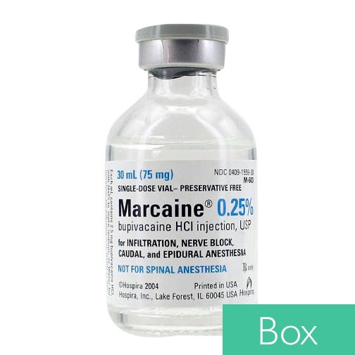 Marcaine® 0.25%, 2.5mg/ml 30ml Single Dose Vial - 10/Box