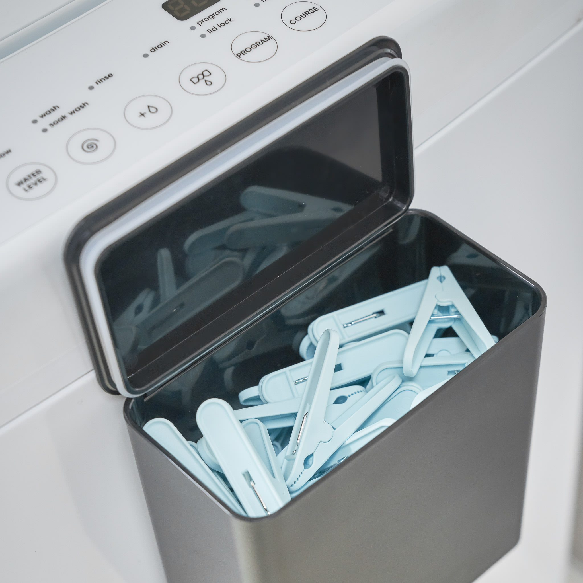 Magnetic Laundry Storage Container : Storage for Laundry Essentials