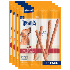 Image of Vitakraft Treaties Dog Treat, Smoked Chicken and Sweet Potato Recipe, Value-Pack, 16 Count