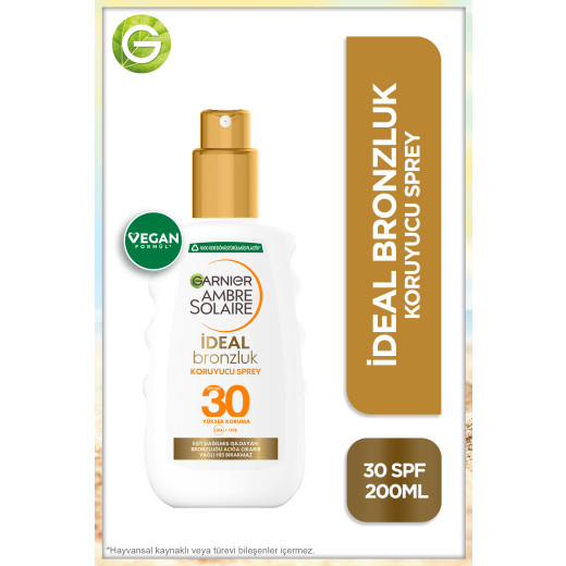 garnier ambre solaire ideal bronzluk bronzlaştırıcı etkili koruyucu sprey spf30 200ml