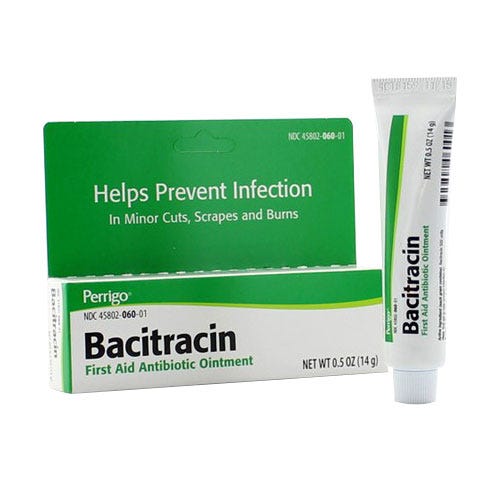 Bacitracin First Aid Antibiotic Ointment, 0.5 oz (14gm) Tube