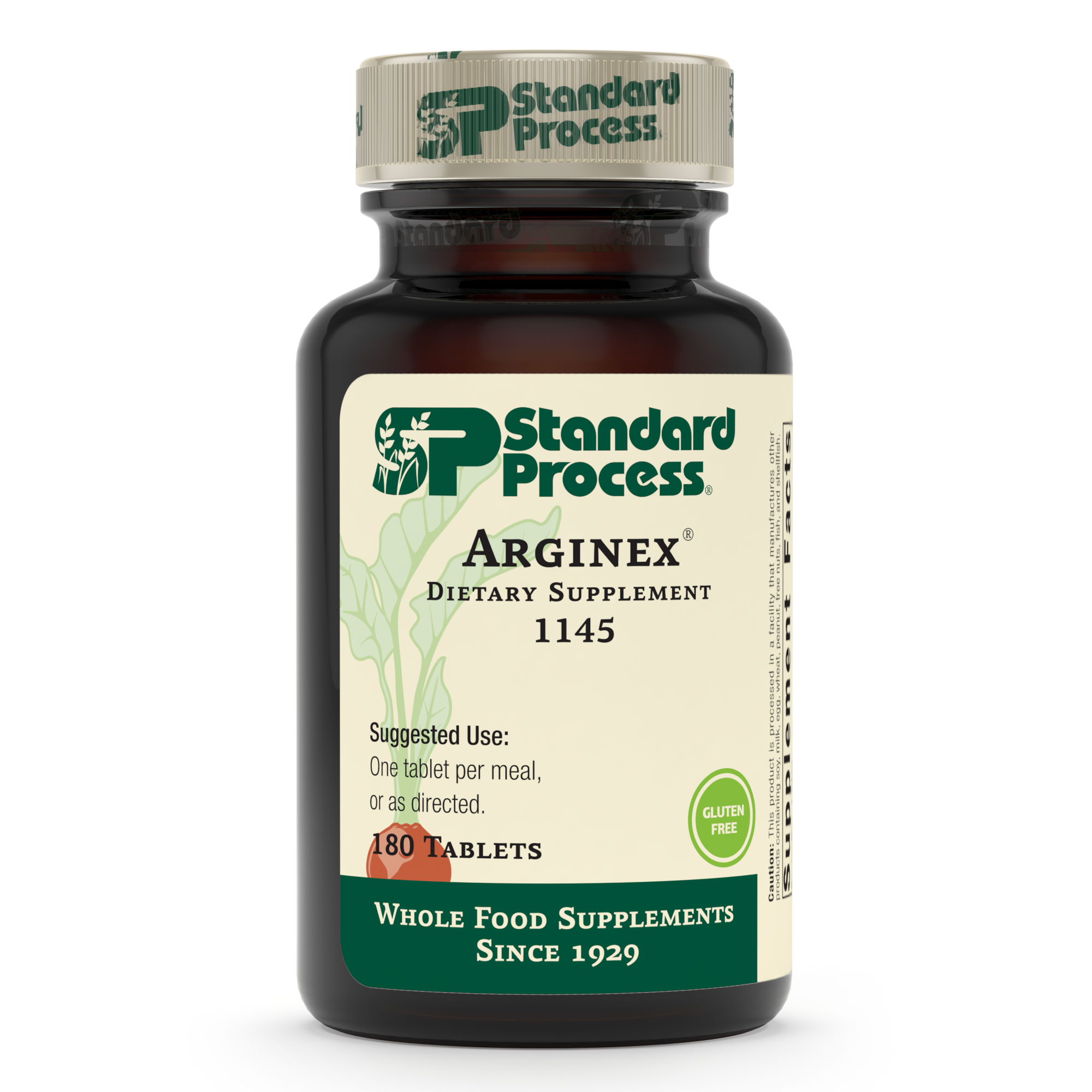 Standard Process Arginex - Whole Food Formula for Body Cleanse Organs - Liver Support and Kidney Health Supplement with Vitamin A, Oat Flour, Buckwheat and Ascorbic Acid - 180 Tablets