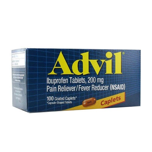 AdvilÂ® 200mg, 100 Count Caplets - 100/Bottle