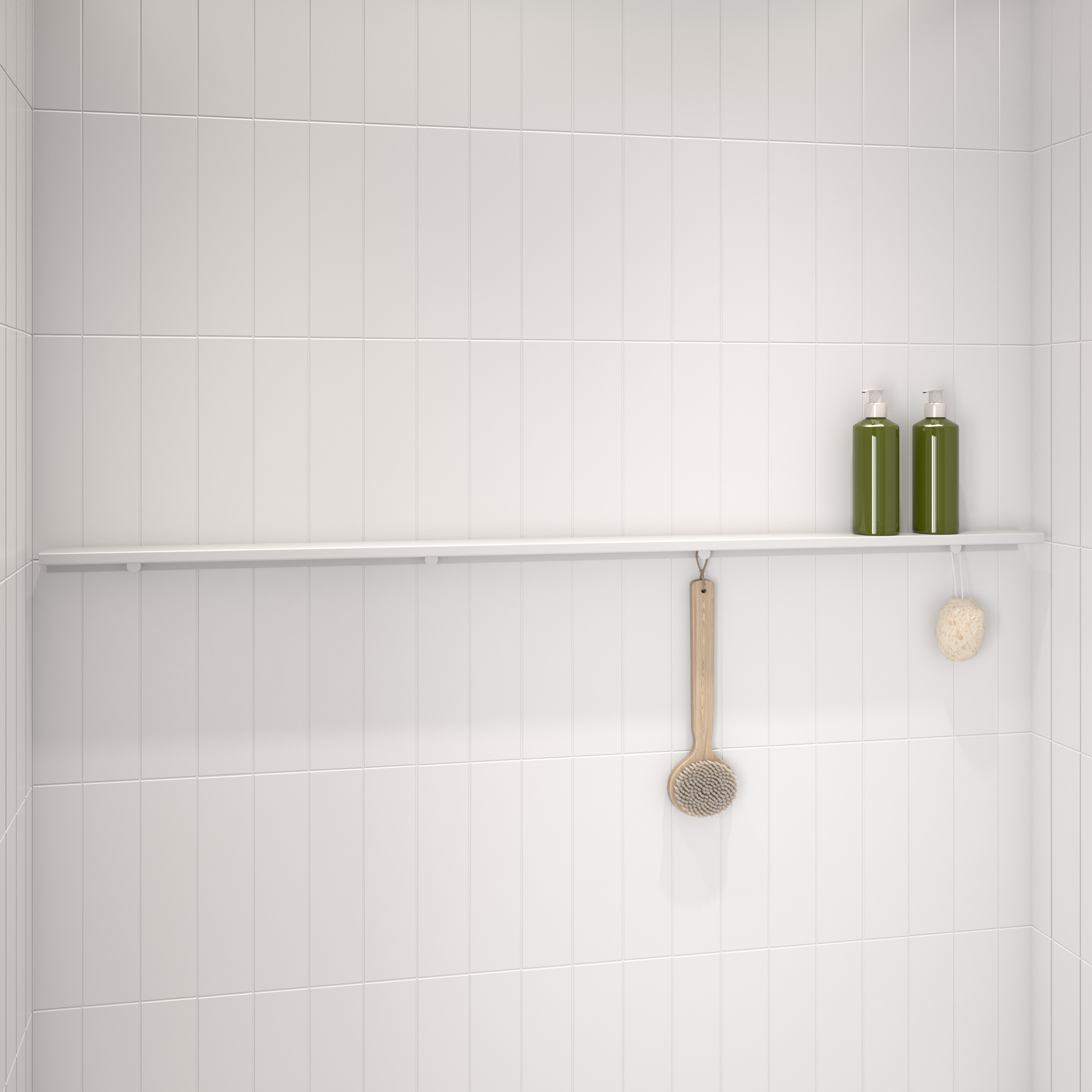 Odile 57 in. Long Shelf in White view 2