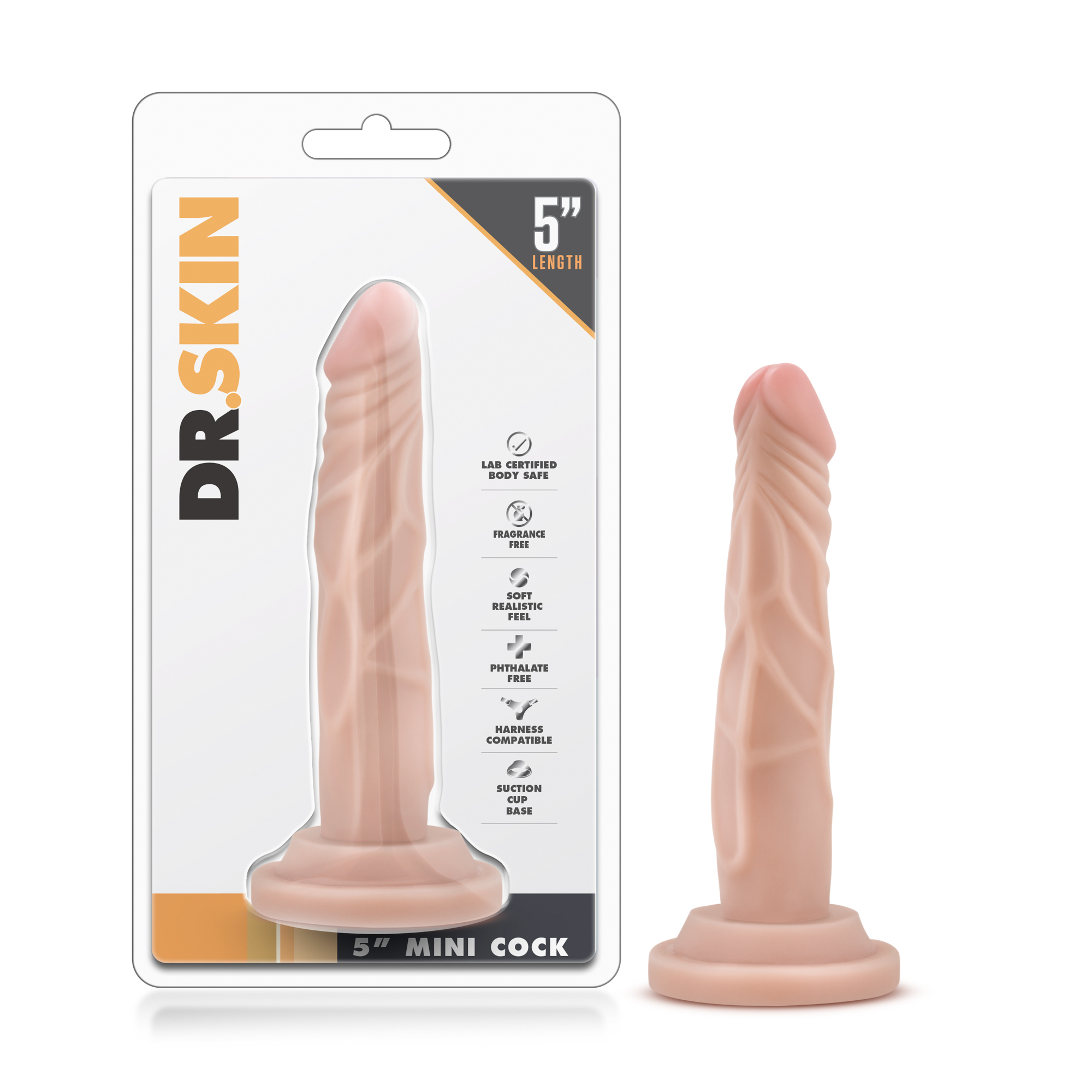 Blush Dr. Skin Realistic Beige 5.75-Inch Long Dildo With Suction Cup Base