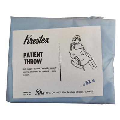 Nonsterile Knee-Length Reusable Plastic Patient Drape - 27" x 44" Blue
