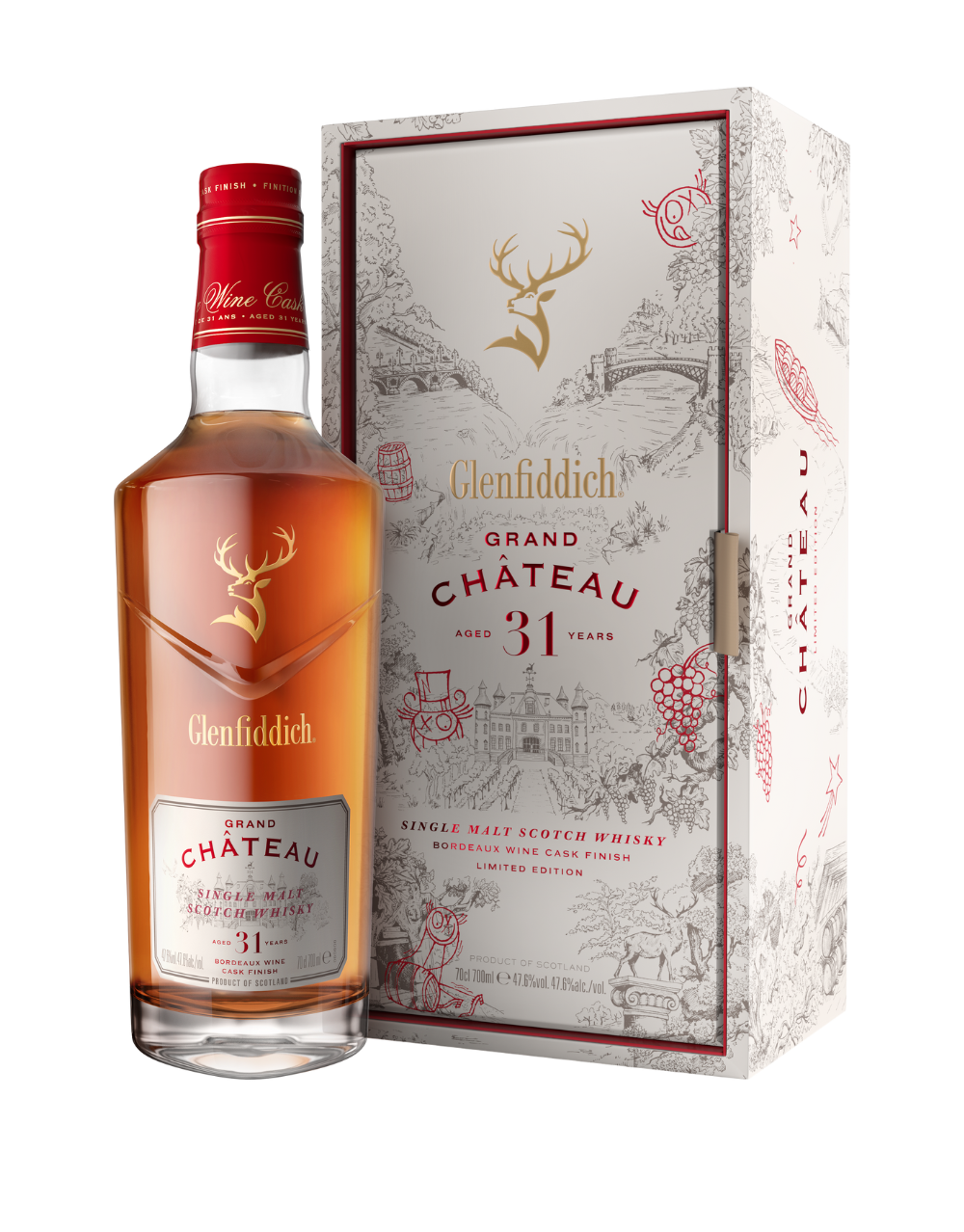 GLENFIDDICH GRAND CHATEAU AGED 31 YEARS SINGLE MALT SCOTCH WHISKY