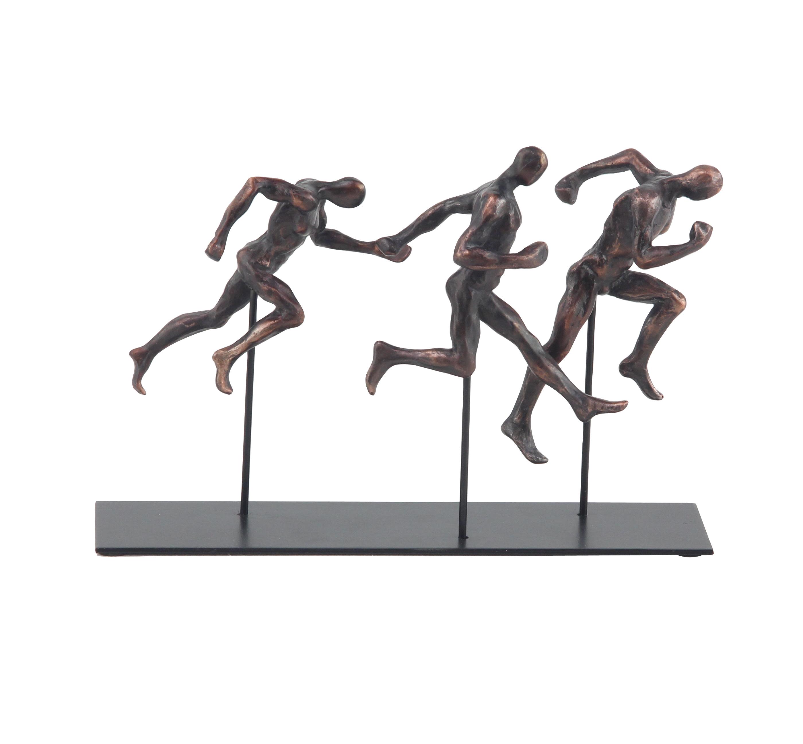 Brown Polystone  Sculpture, 11" x 4" x 7"
