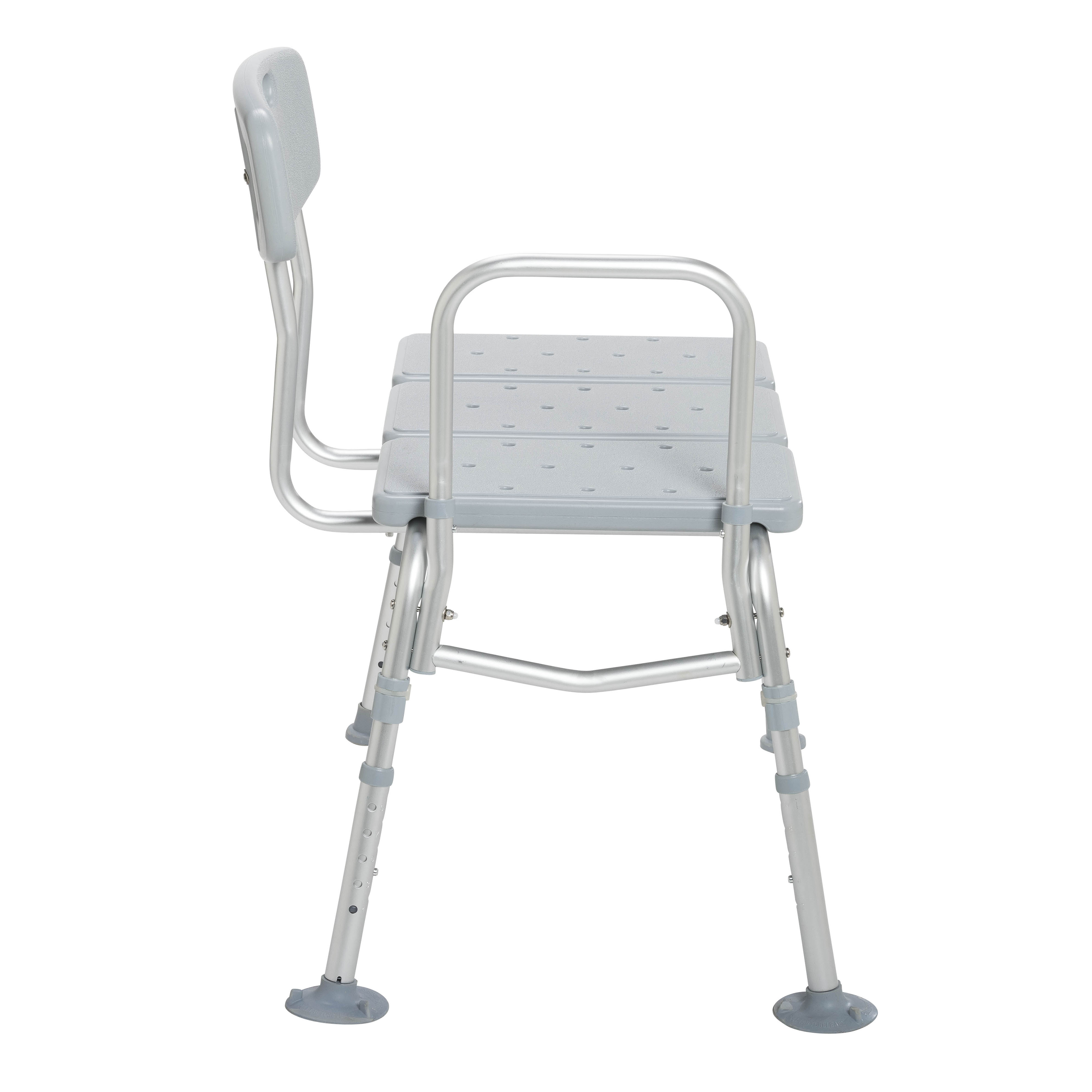 Drive Medical Plastic Tub Transfer Bench with Adjustable Backrest