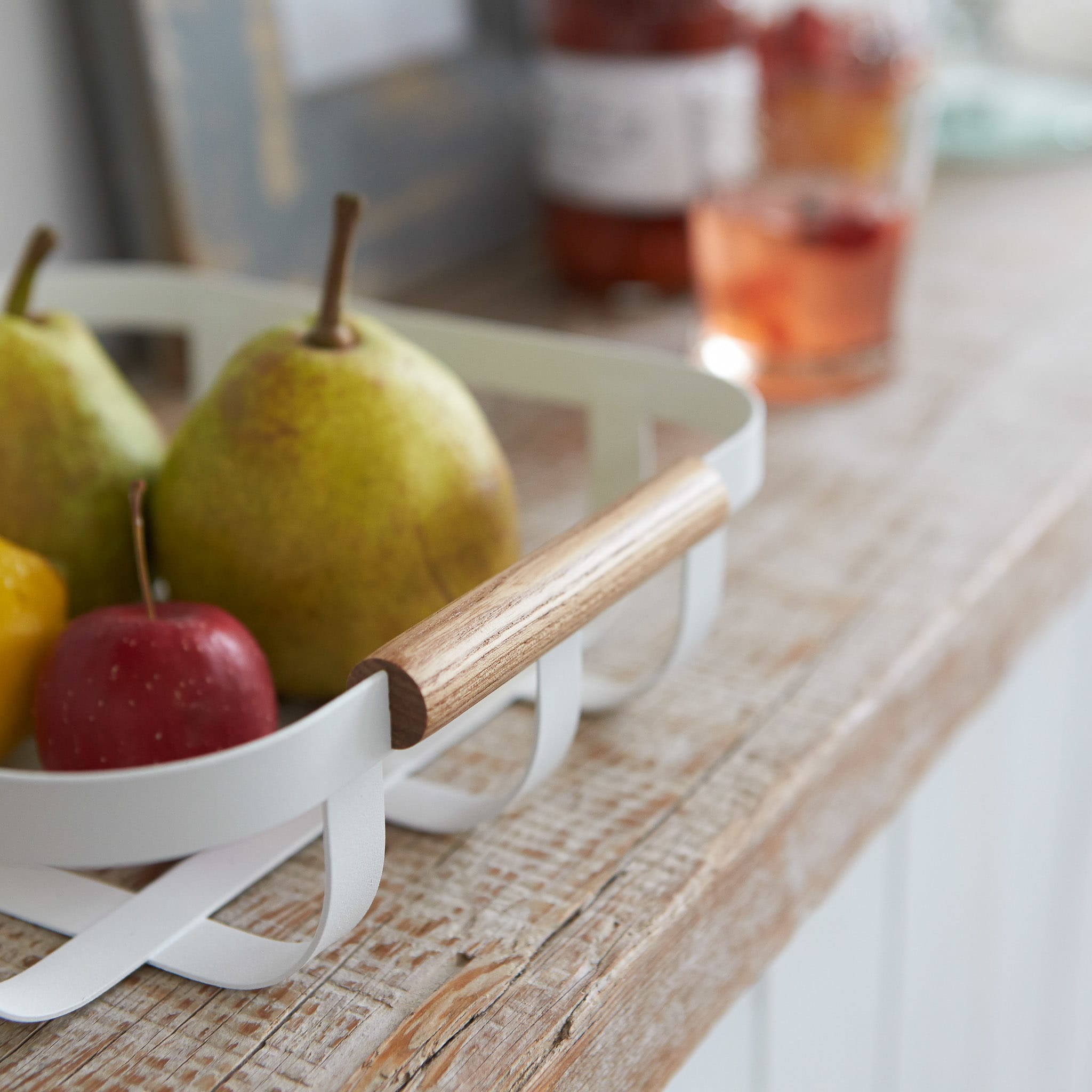 Basket S : Stylish Wooden Handles