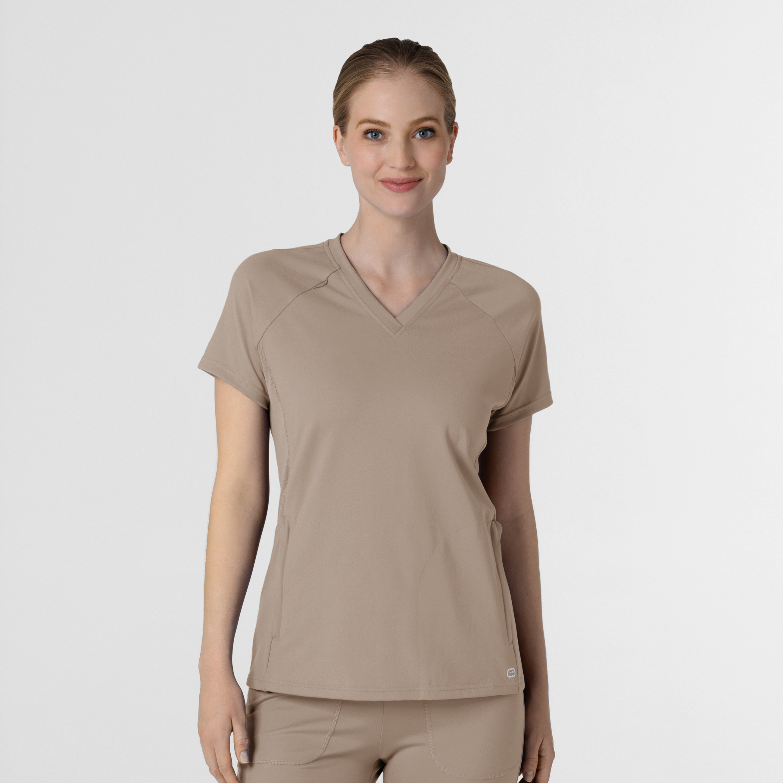 RENEW Knit Women&#8216;s Flex-n-Reach V-Neck Raglan Scrub Top-Wonder Wink