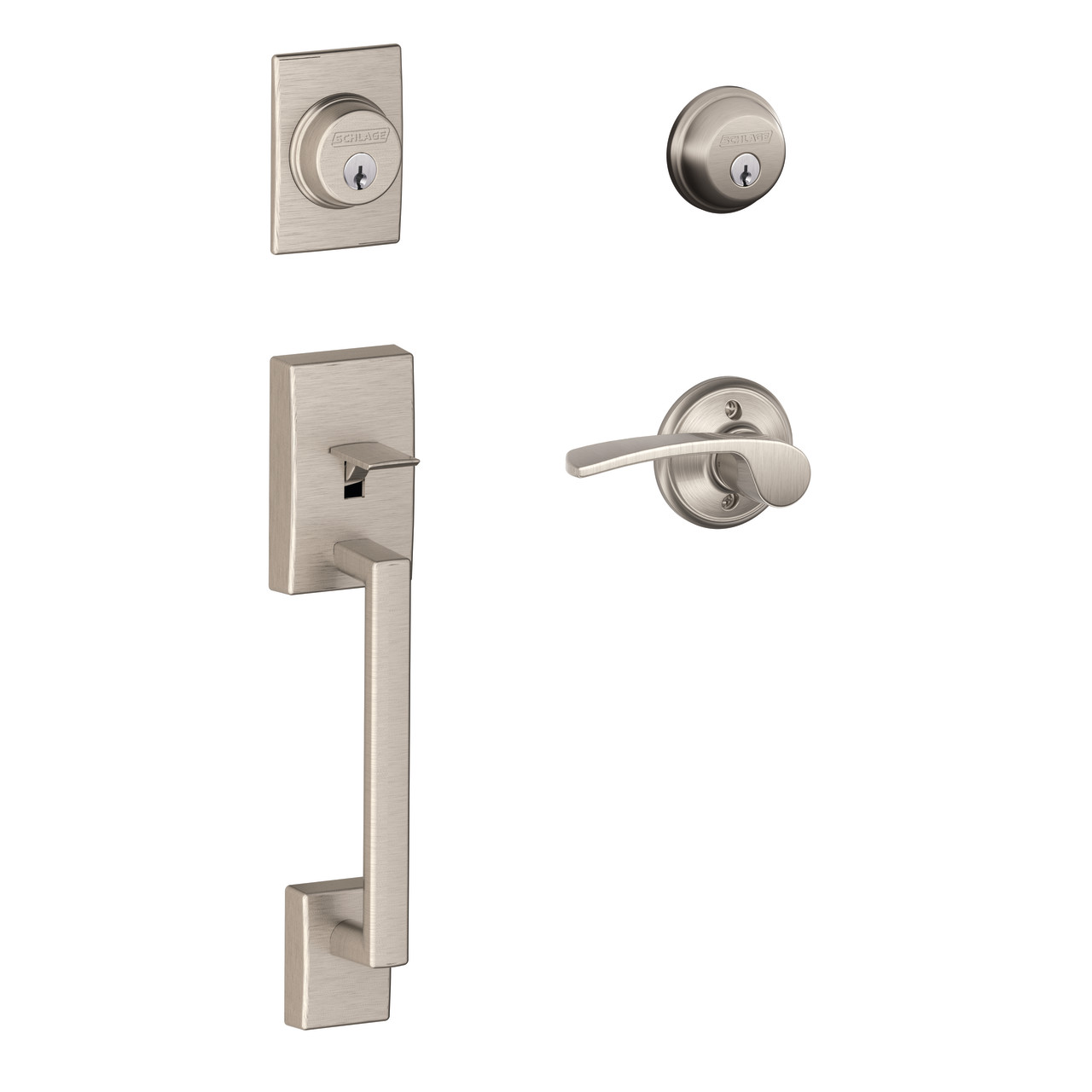 Double Cylinder Handleset and Merano Lever