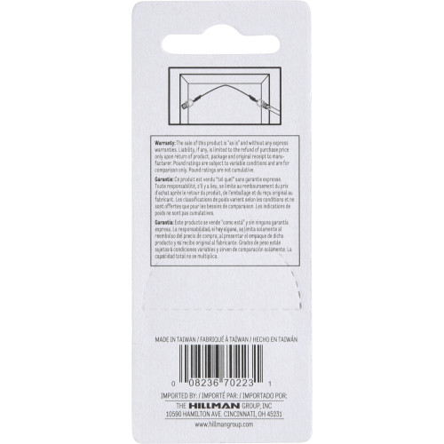 Hillman Small DRing Hangers Zinc 4 Pack