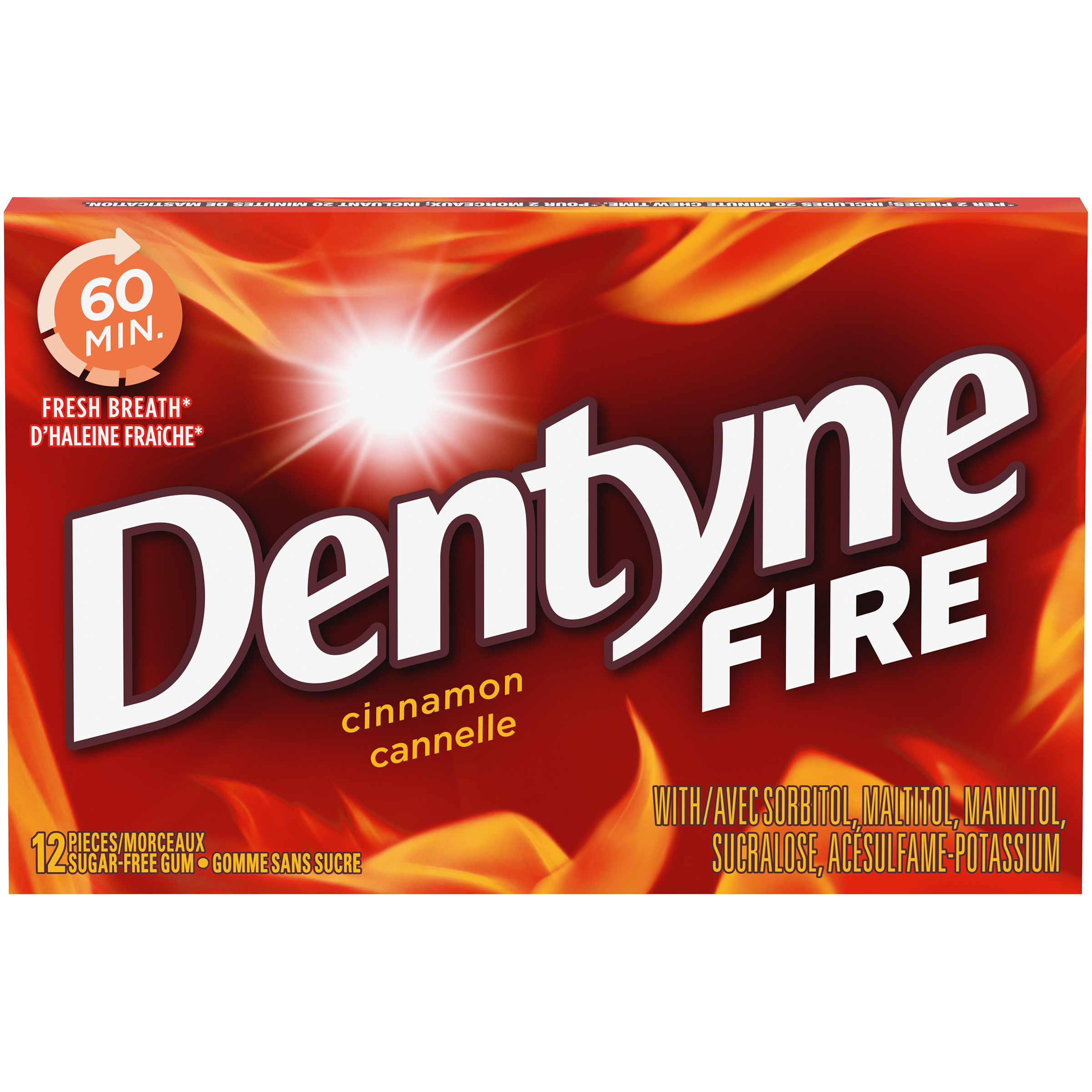 Dentyne Fire Cinnamon, Sugar Free Gum, 1 Pack (12 Pieces)-thumbnail-0