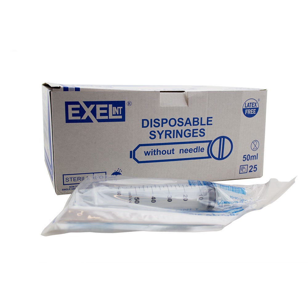 50-60 cc Catheter Tip Syringe with Cap - 25/Box