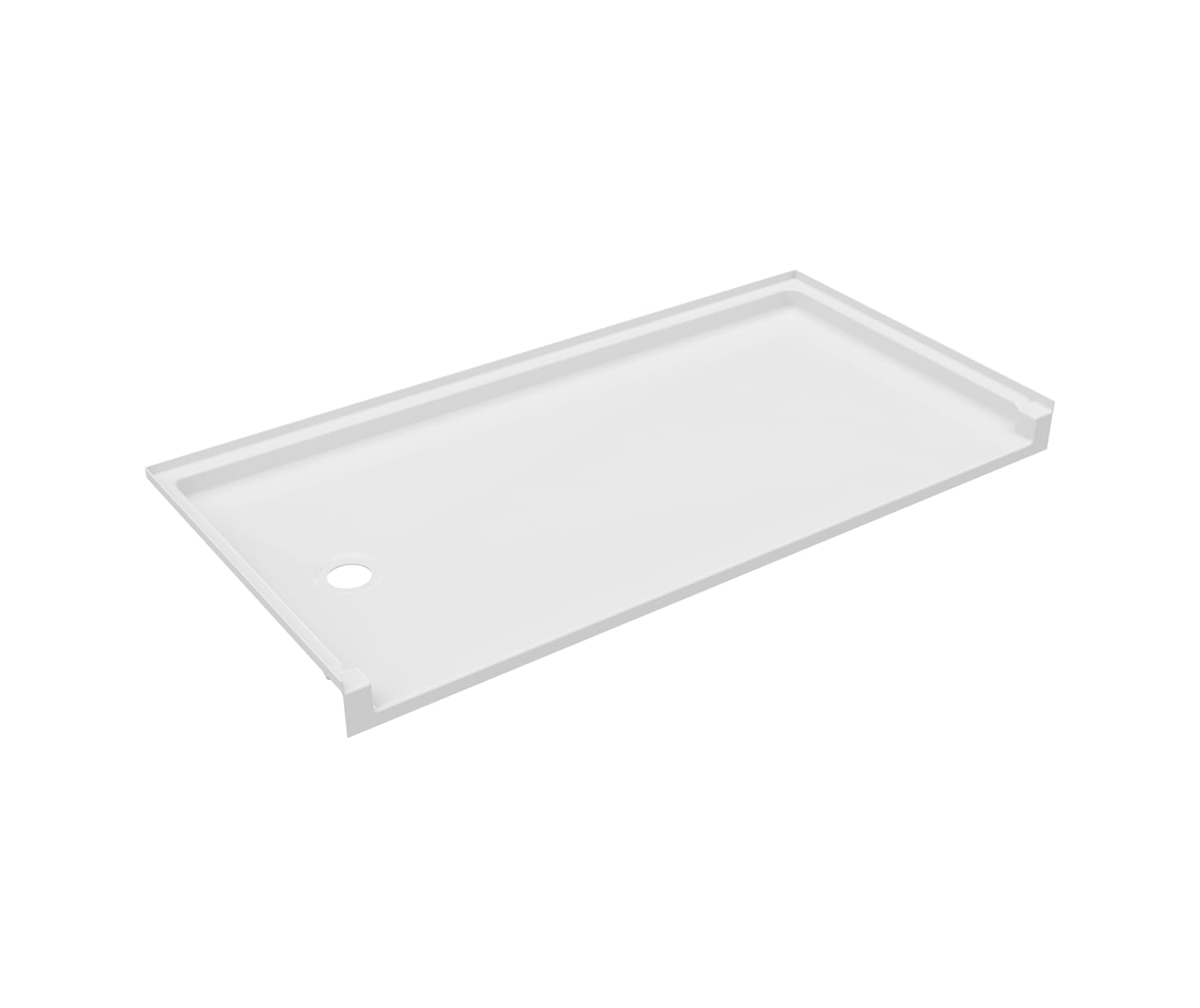 SBF-3060LM/RM 30 x 60 Swanstone® Alcove Shower Pan with Right Hand Drain in White view 12
