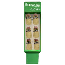 Bellingham FS6-C2541 Free Standing Corrugated 6 Peg Display - Aqua-Hyde™, 42 Pairs