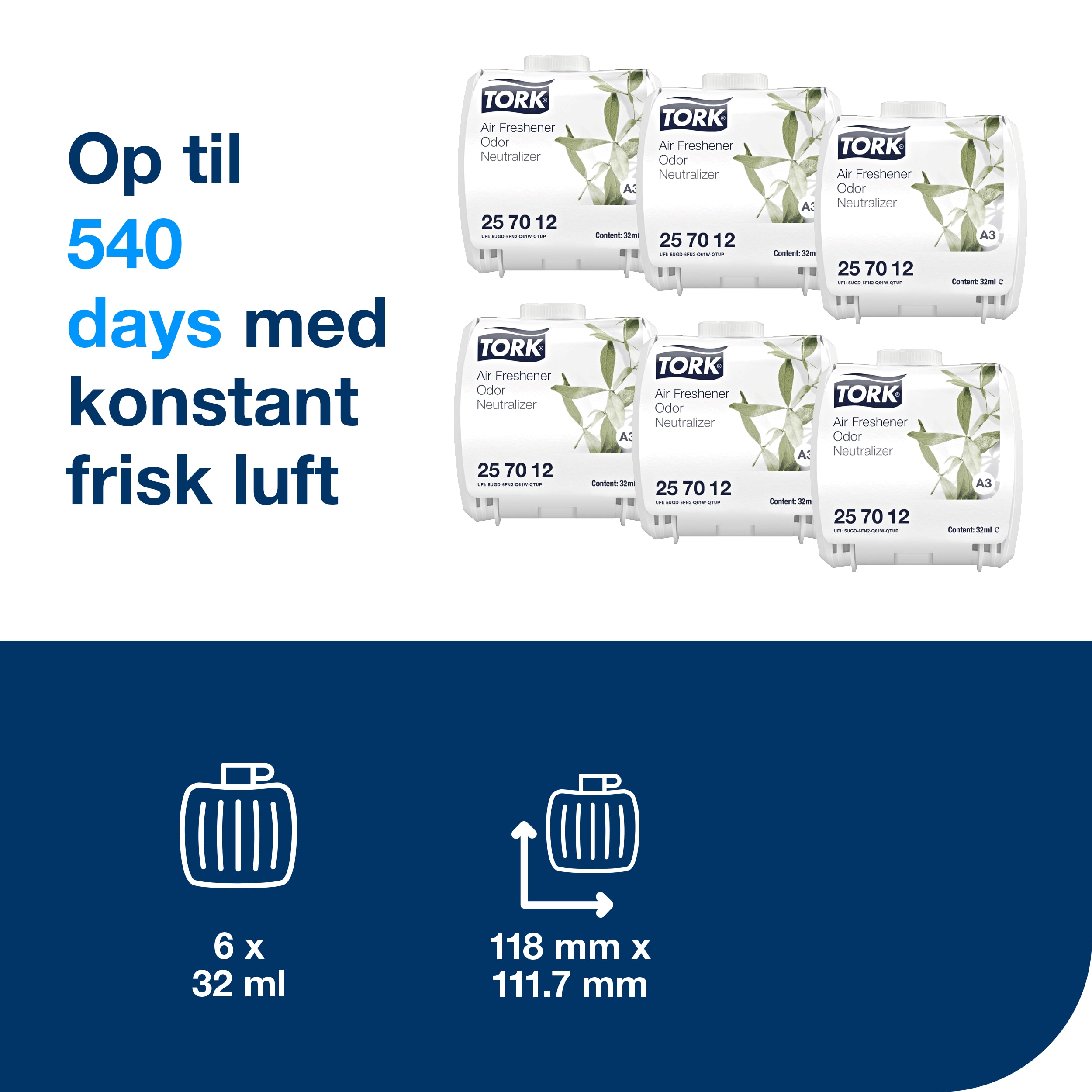 Luftfrisker, Neutral, Refill, 32 ml, Tork Constant A3