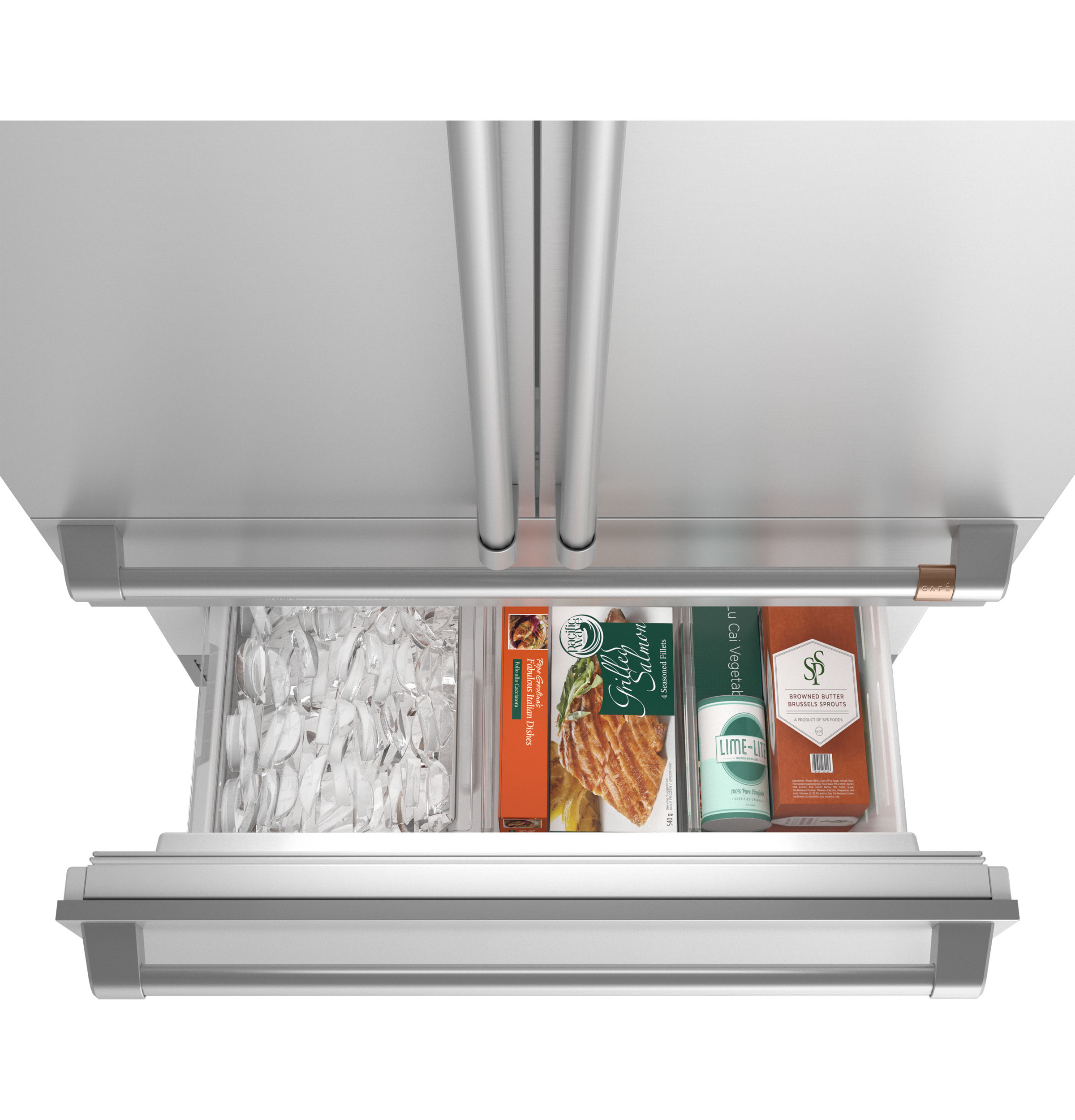 Café™ 36 in.  20.1 Cu. Ft. Stainless Steel Built In French Door Refrigerator view 4