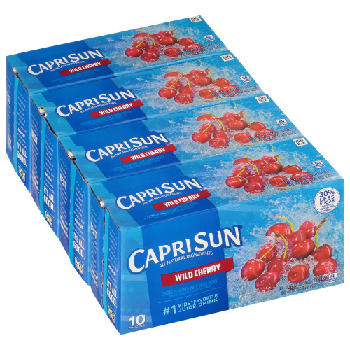  CAPRI SUN Wild Cherry Pouch, 6 oz. Pouches (Pack of 40) 