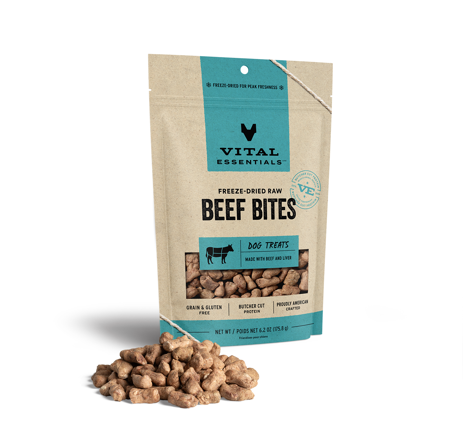 Vital Essentials® Freeze-Dried Beef Bites Dog Treats, 6.2 oz - Health/First Aid