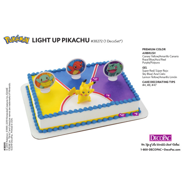 Pokemon Light Up Pikachu 1 4 Sheet Cake Decorating Instructions DecoPac