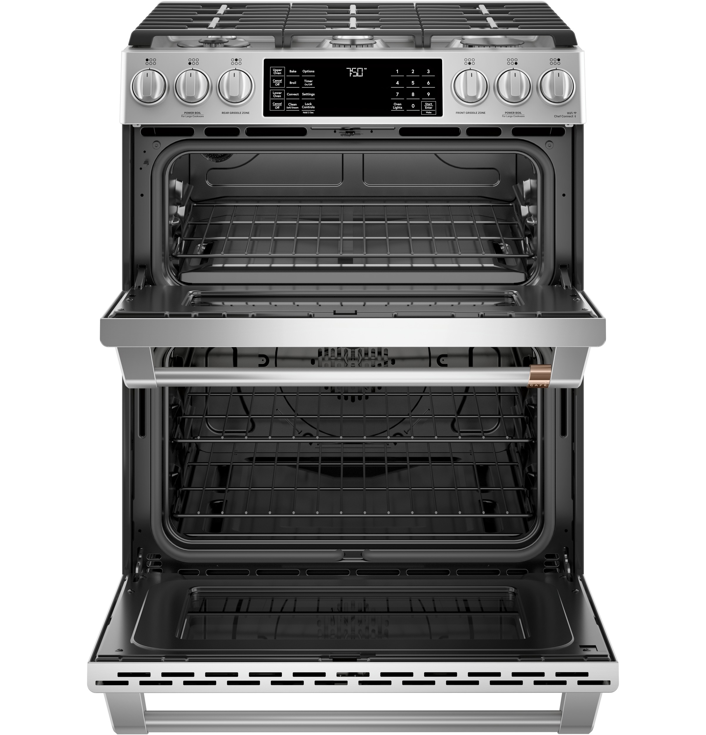 30" S/I — Gas RG — 6 Burners — Slf Cln w/ Stm Cln Opt — Cast Iron Griddle — Dbl Oven — True European Conv — ADA Compliant — Connectable via built-in WiFi view 2
