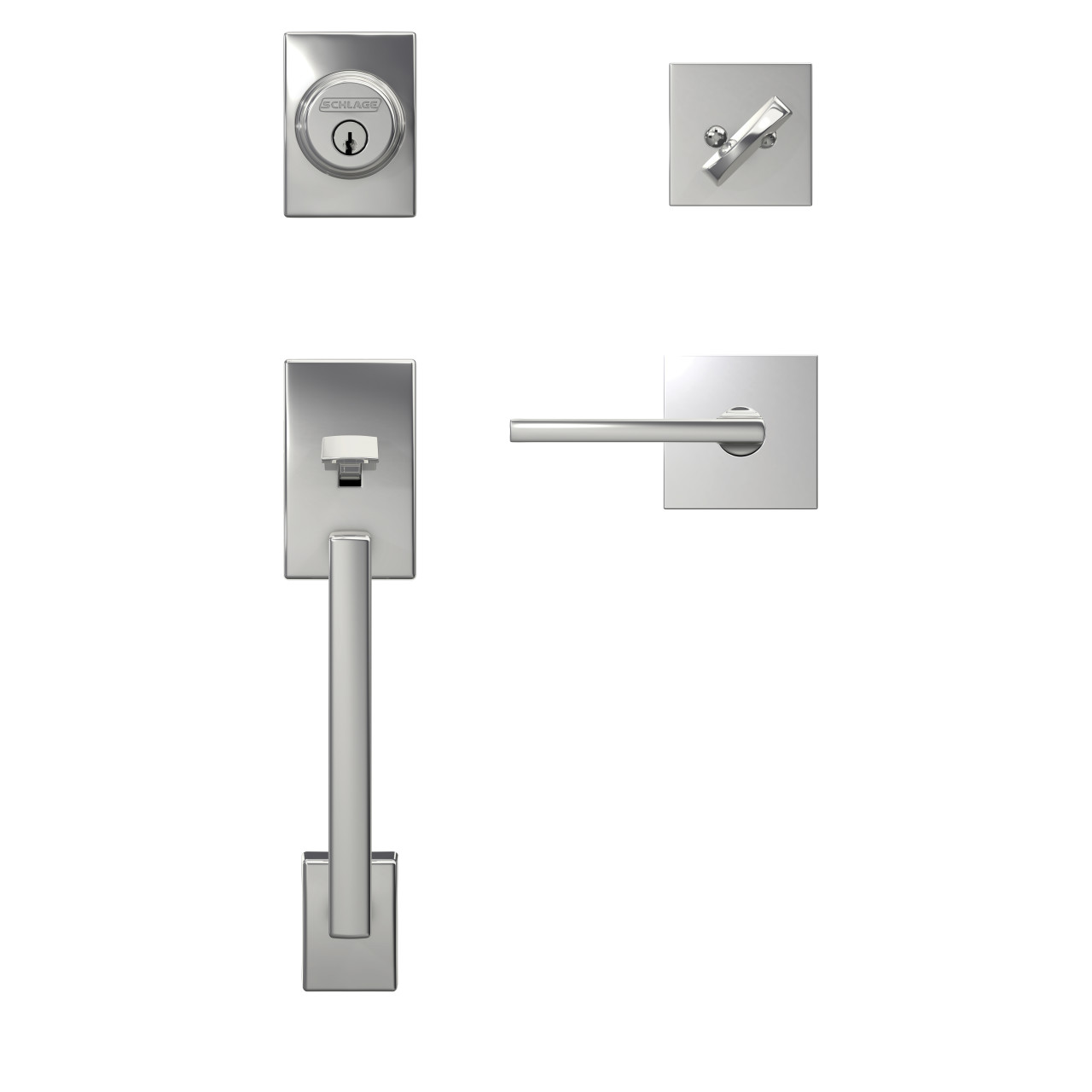 Custom Single Cylinder Handleset and Latitude Lever with Collins Trim