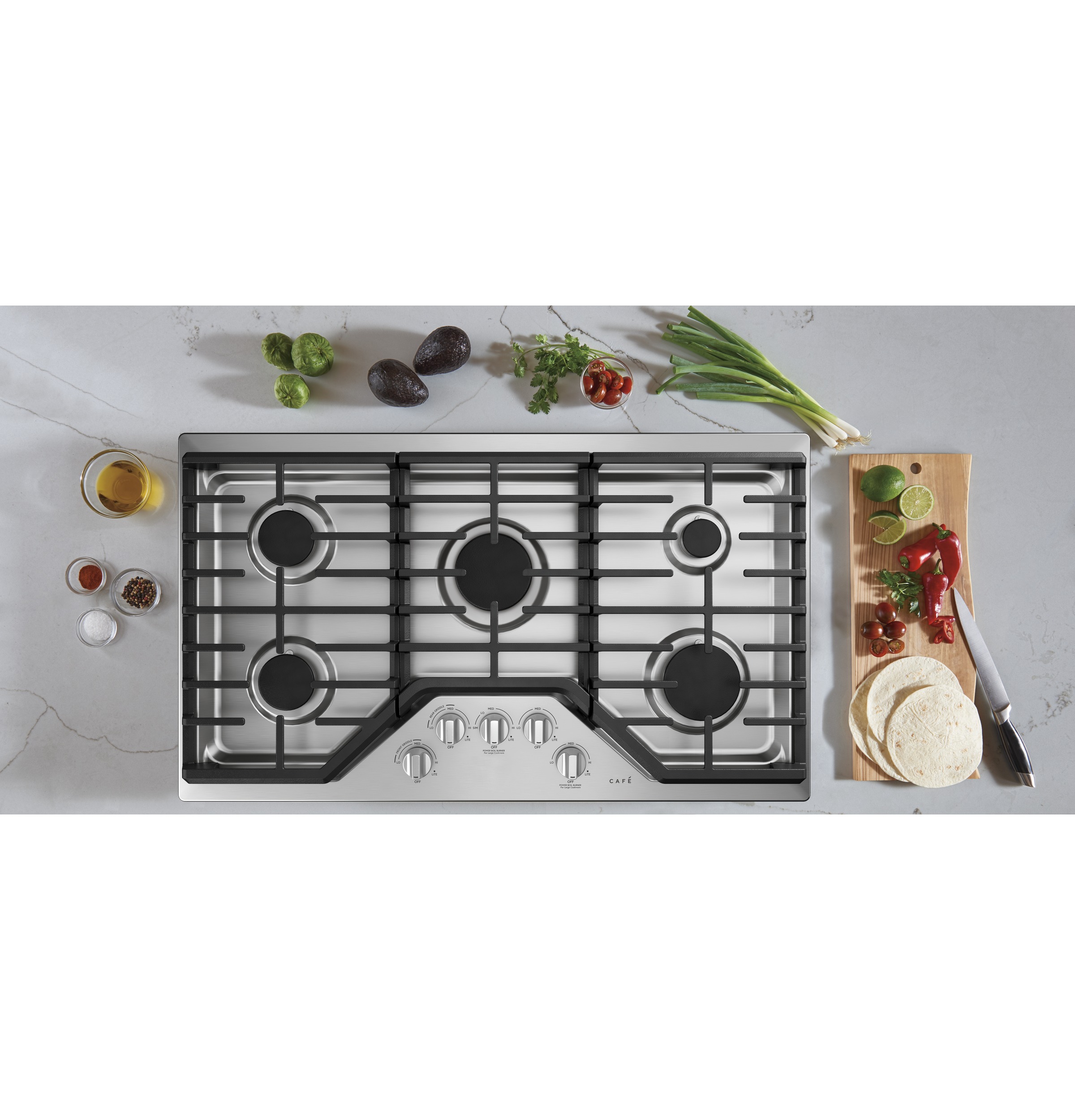 30" Width — Gas Cktp — 5 Burners — 18,000 BTU Power Boil Burner — Cast Iron Griddle Incl — ADA Compliant — Not Connectable view 2