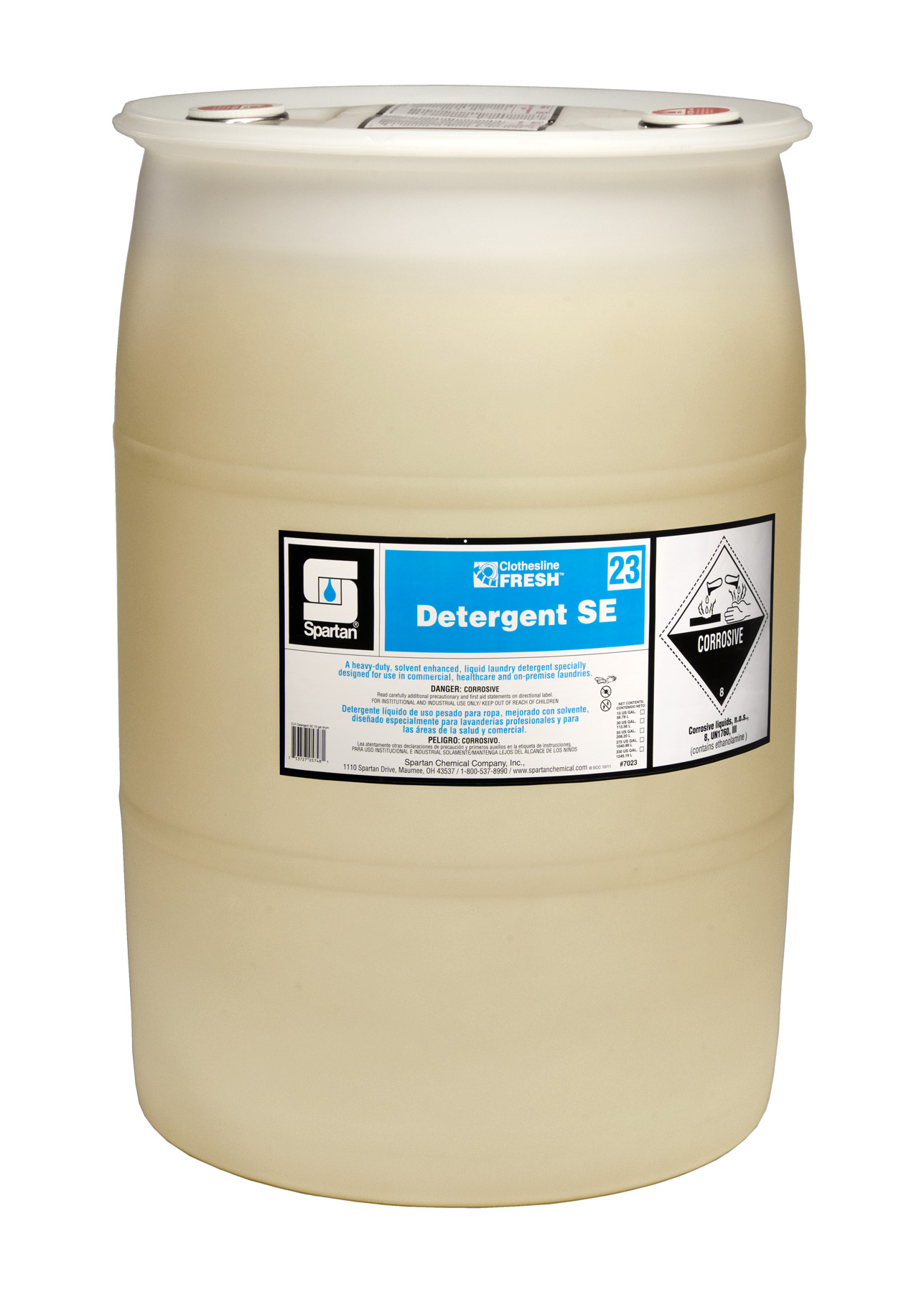 Spartan Chemical Company Clothesline Fresh Detergent SE 23, 55 GAL DRUM