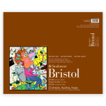 Strathmore 400 Series Bristol Paper Pad, Vellum Finish, 2-Ply, Tape Binding, 15 Sheet, 14x17 inch
