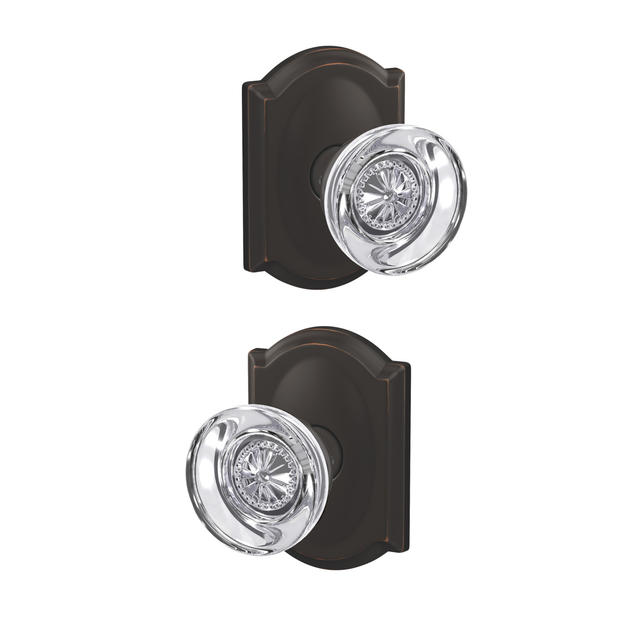 Custom Hobson Glass Non-Turning Knob
