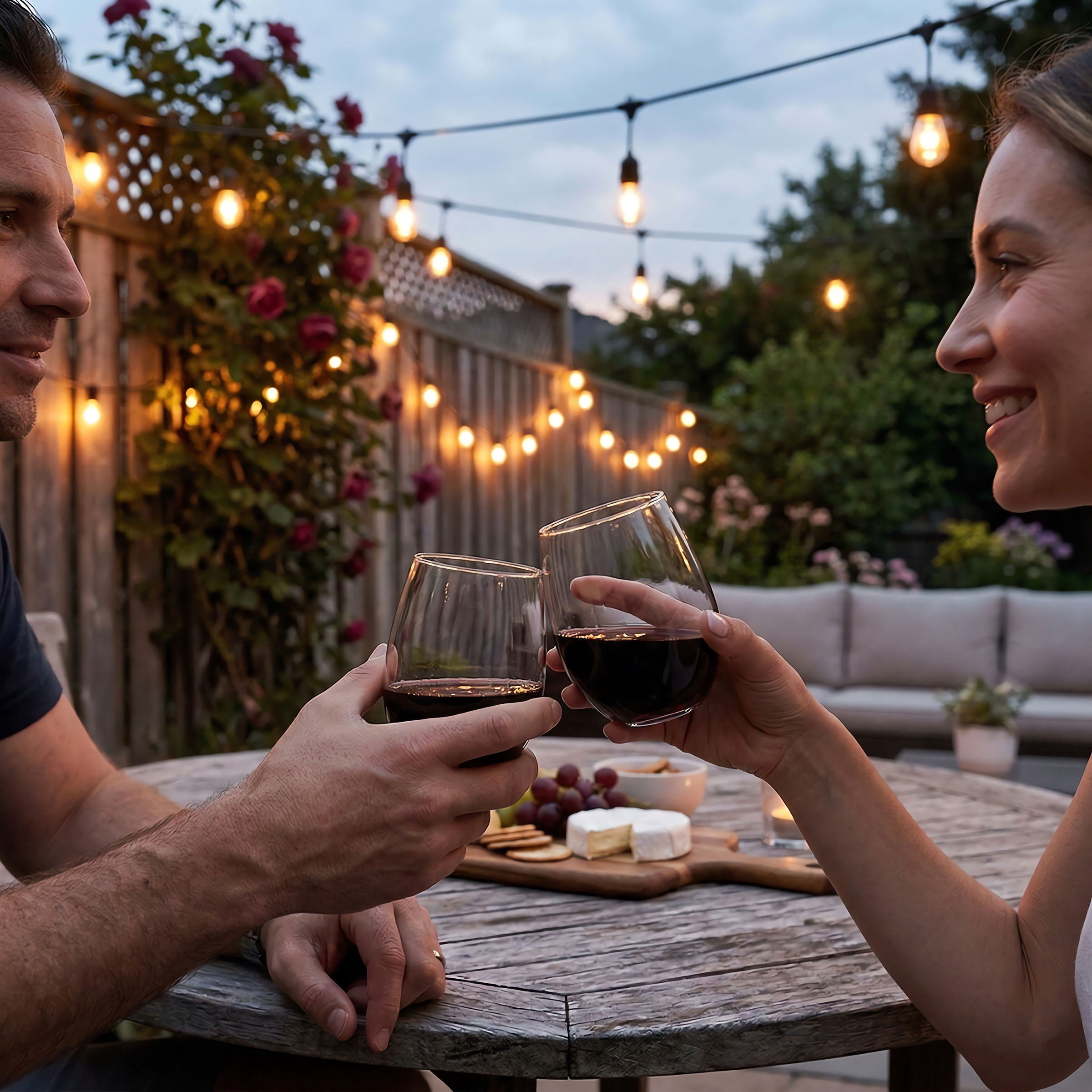 Set of 2 Stemless Wine Glasses