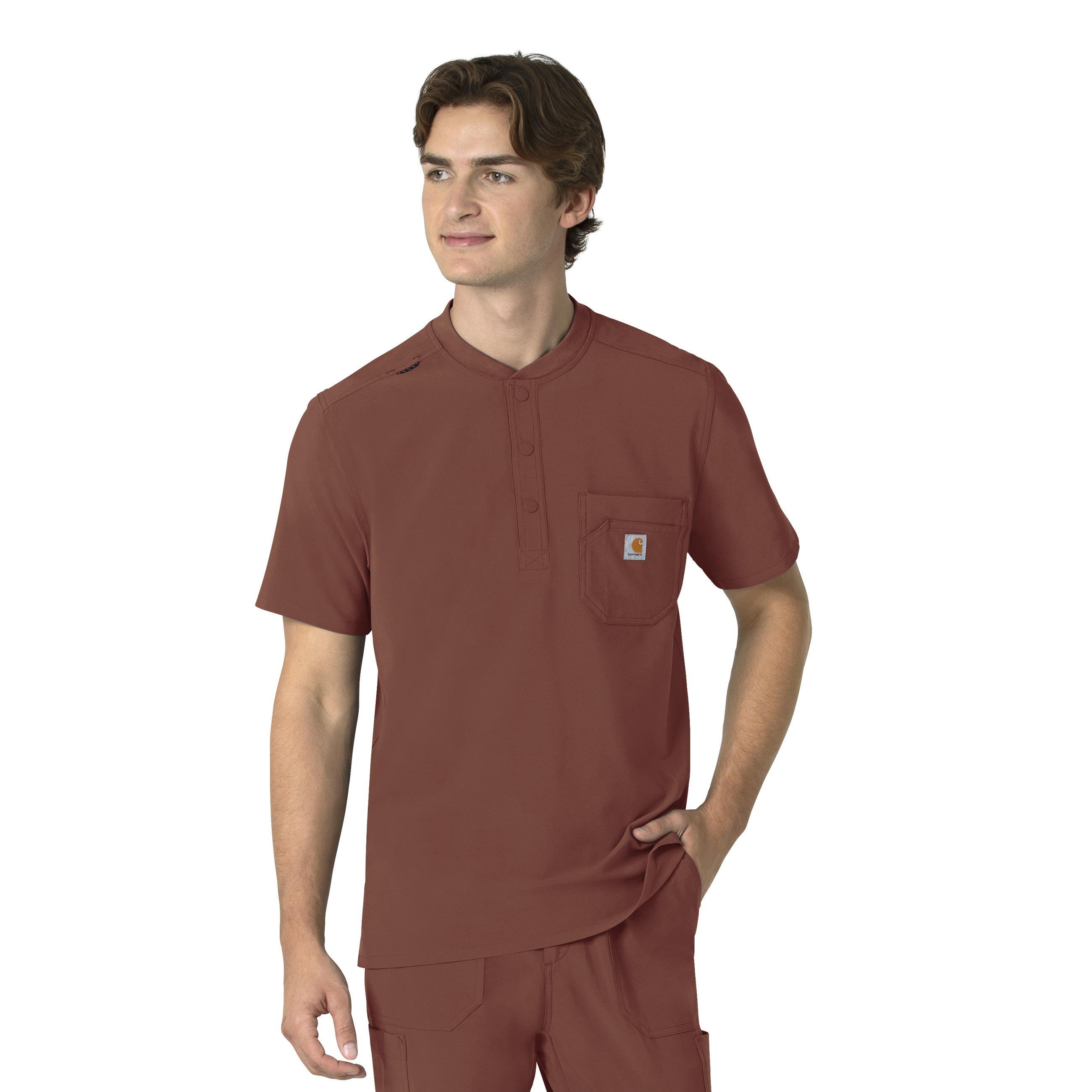 Force Cross-Flex Men&#8216;s Henley Scrub Top-Carhartt