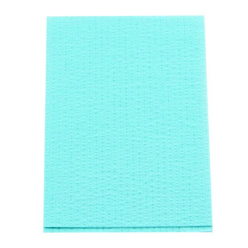 Advantage Plus® Patient Towels, 3-Ply Tissue with Poly, 18" x 13", Aqua - 500/Case