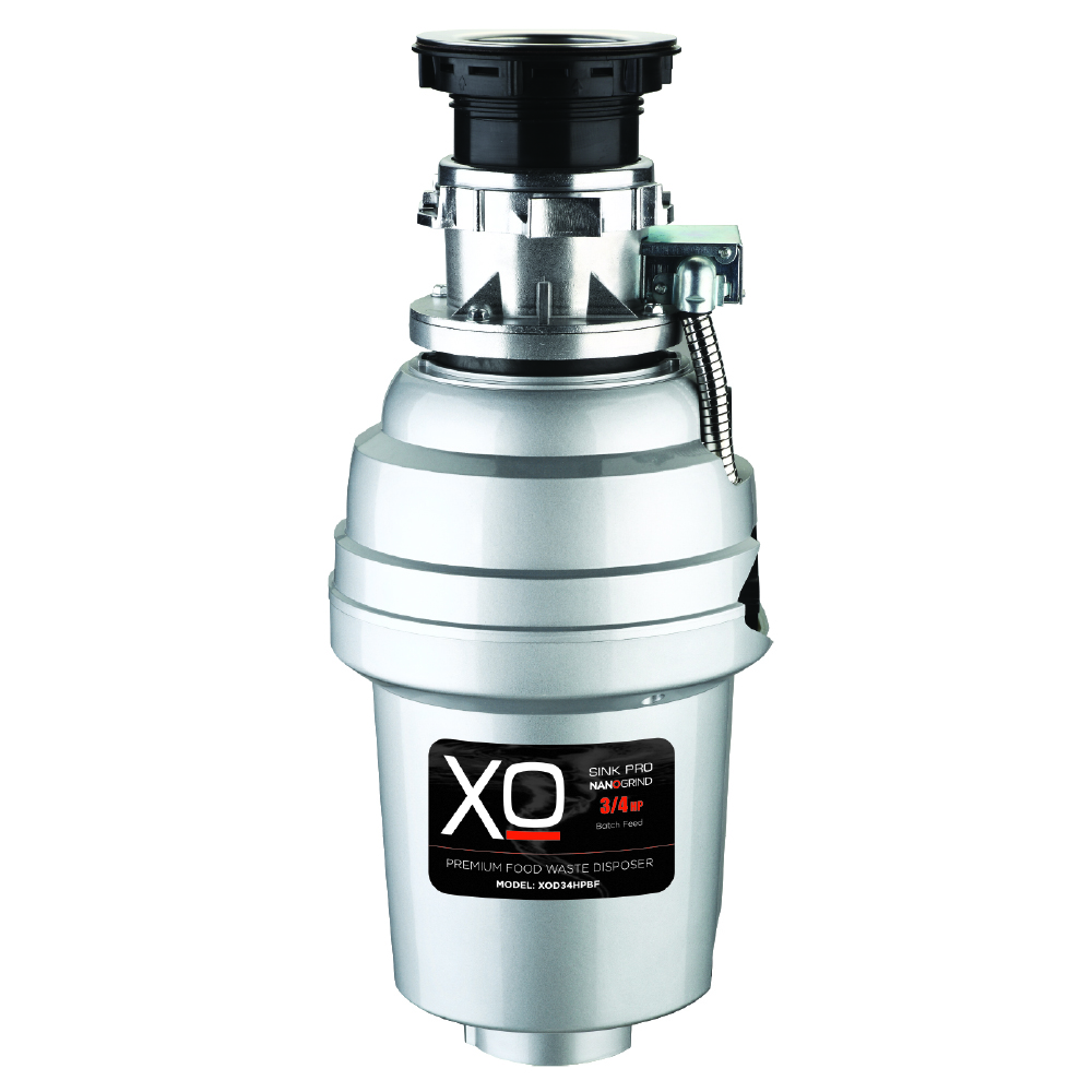 XO Appliances 3/4 HP 10 Year Warranty, Batch Feed waste disposal / 3 Bolt mount