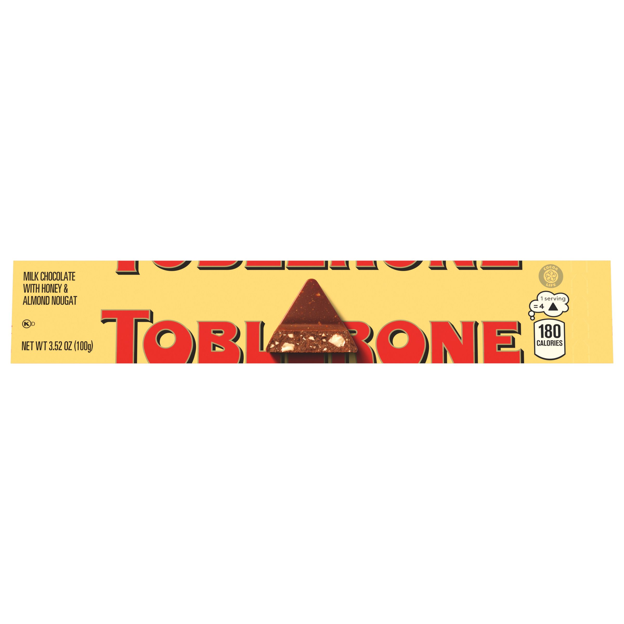 Tablette de chocolat au lait TOBLERONE avec nougat au miel et aux amandes (100 g)-0