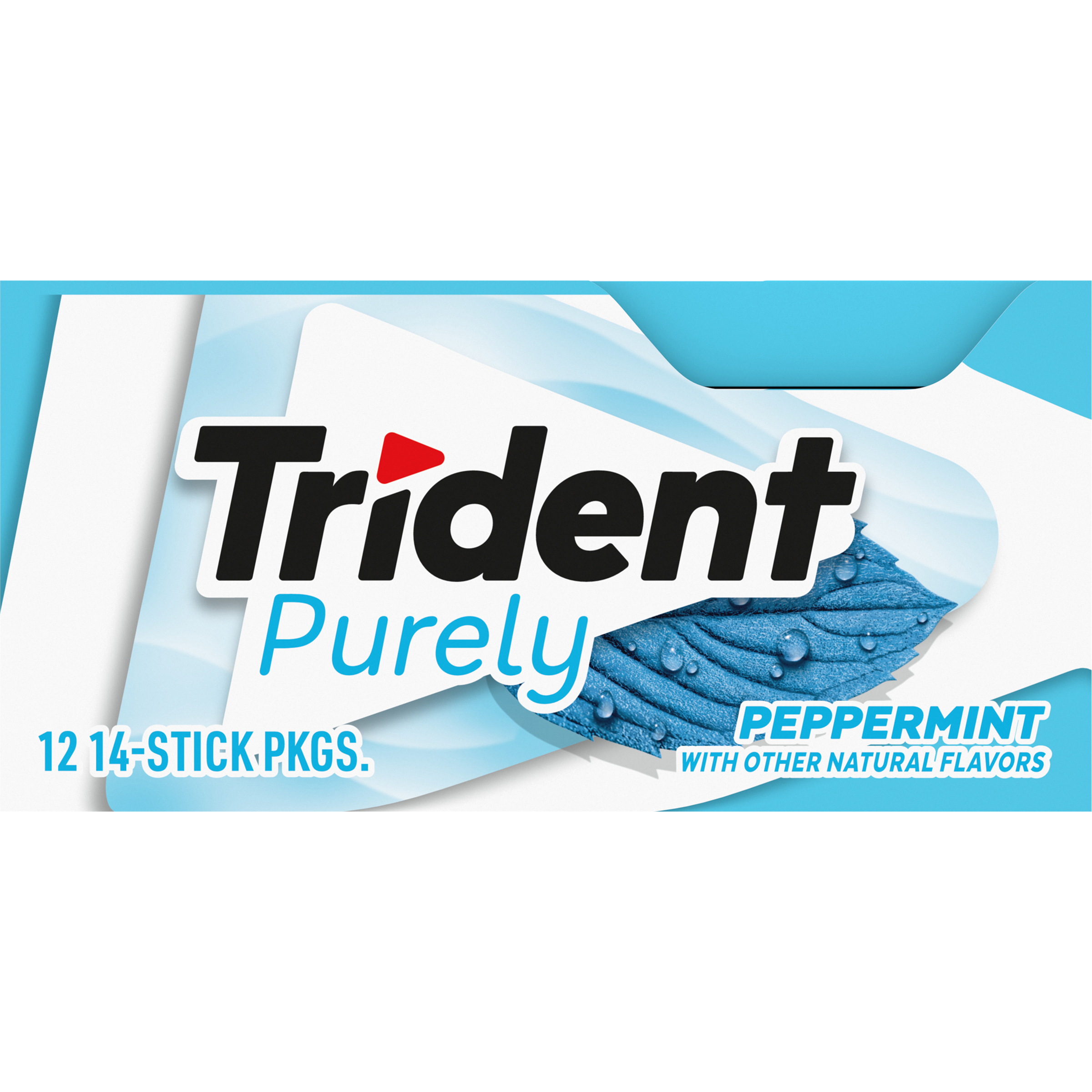 Trident Purely Peppermint Sugar Free Gum, 12 Packs of 14 Pieces (168 Total Pieces)-2