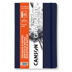 Canson Graduate Sketch & Notes Art Book, Dark Blue, Soft Cover Binding, 92 Sheet, 5.5x8.5 inch