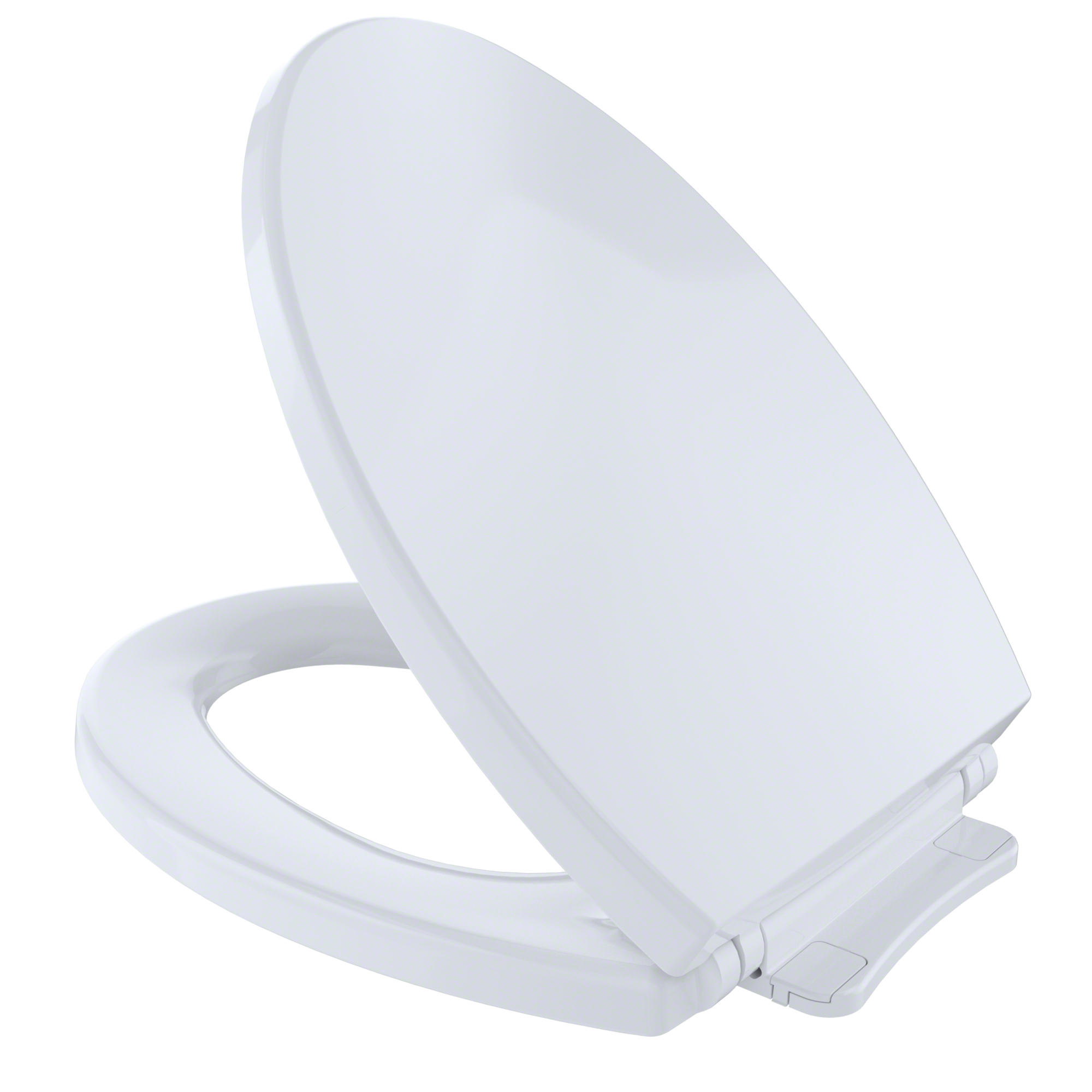 TOTO SoftClose Non Slamming, Slow Close Elongated Toilet Seat and Lid, Cotton White, Plastic, SS114#01