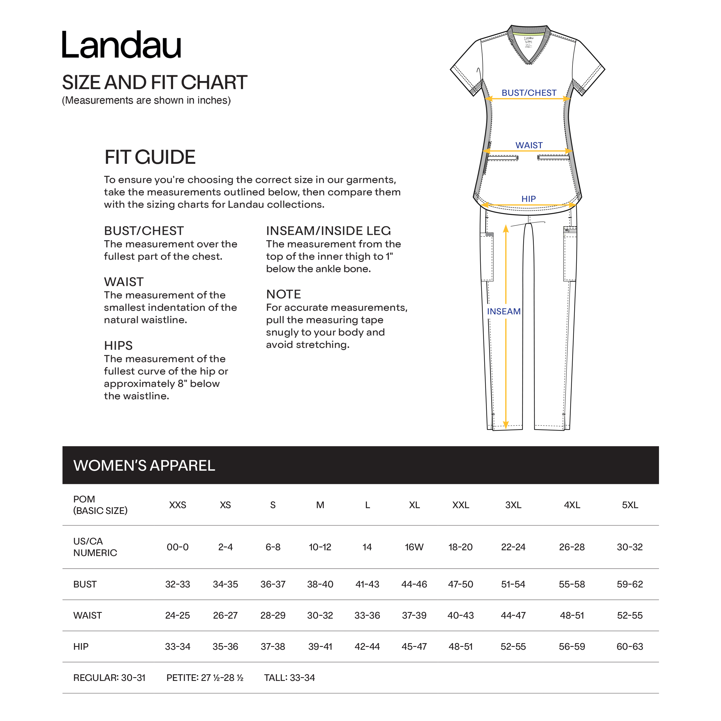 Landau Essentials Women's 4-Pocket V-Neck Scrub Top