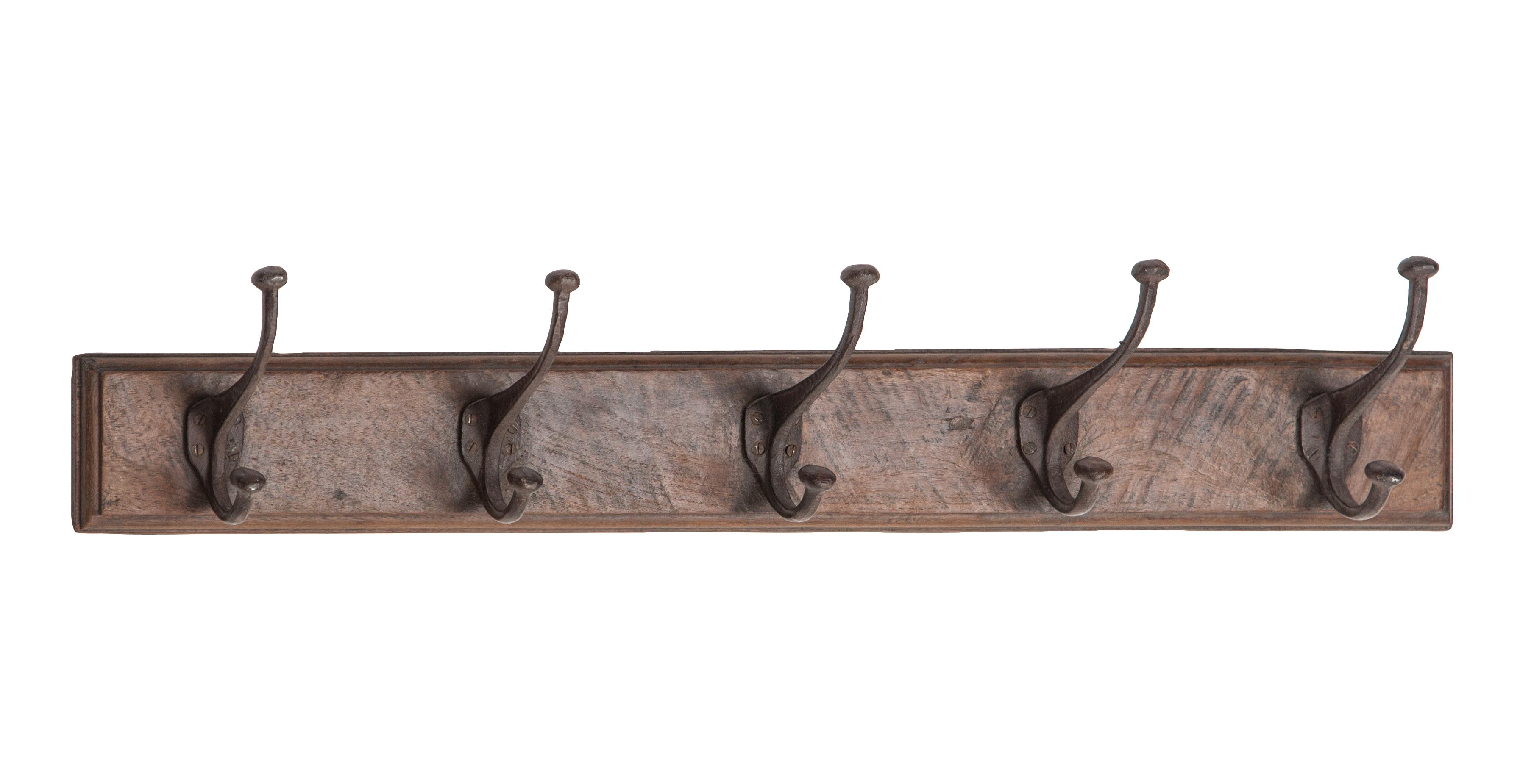 Brown Wood  Wall Hook, 29\" x 4\" x 5\"( box of 3 PCs )
