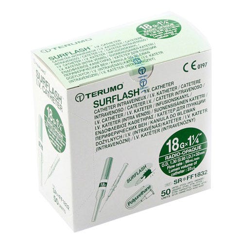 Catheter SurFlash®  18ga x 1-1/4 -50/Box