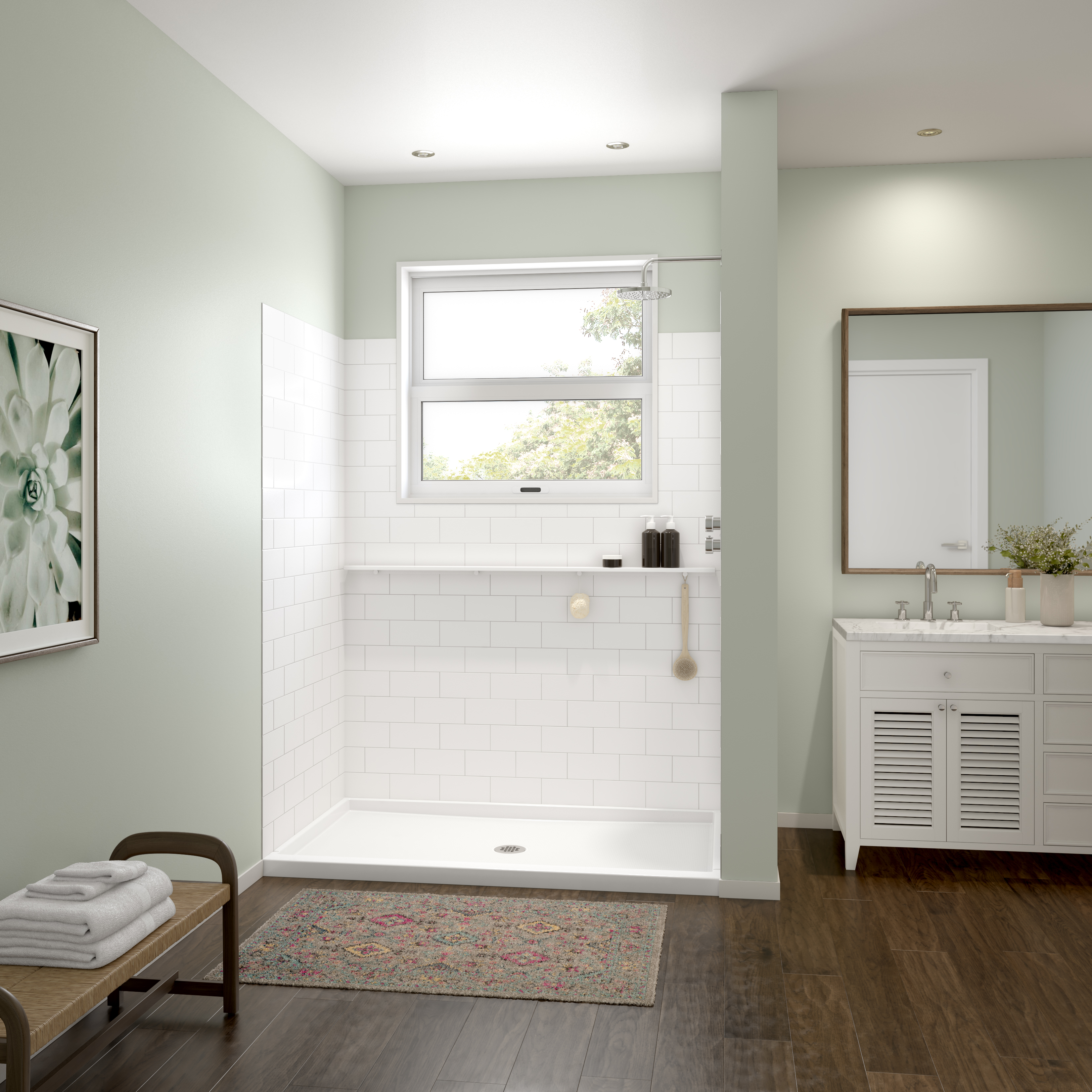 Odile 57 in. Long Shelf in White view 3