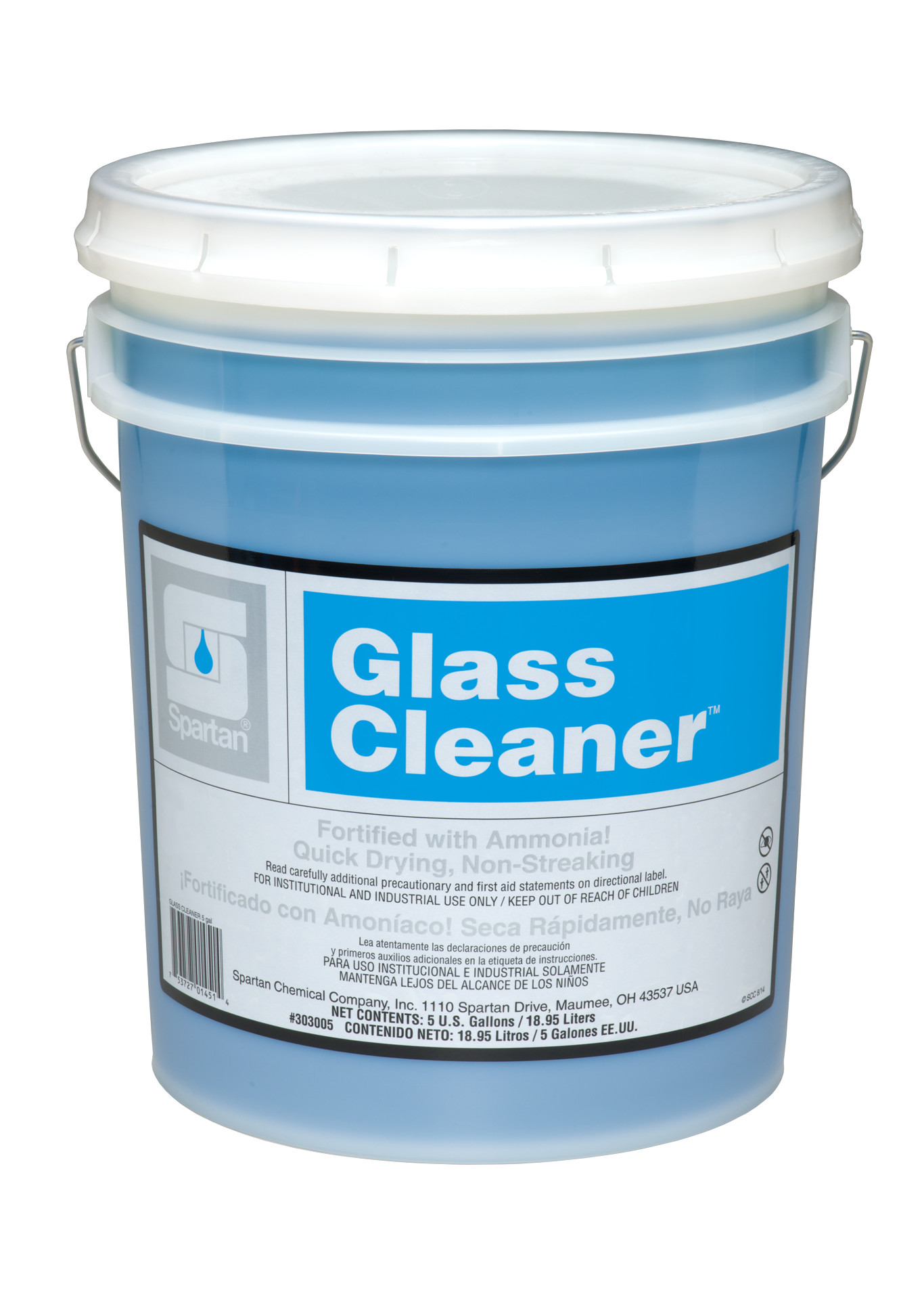 Spartan Chemical Company Glass Cleaner, 5 GAL PAIL