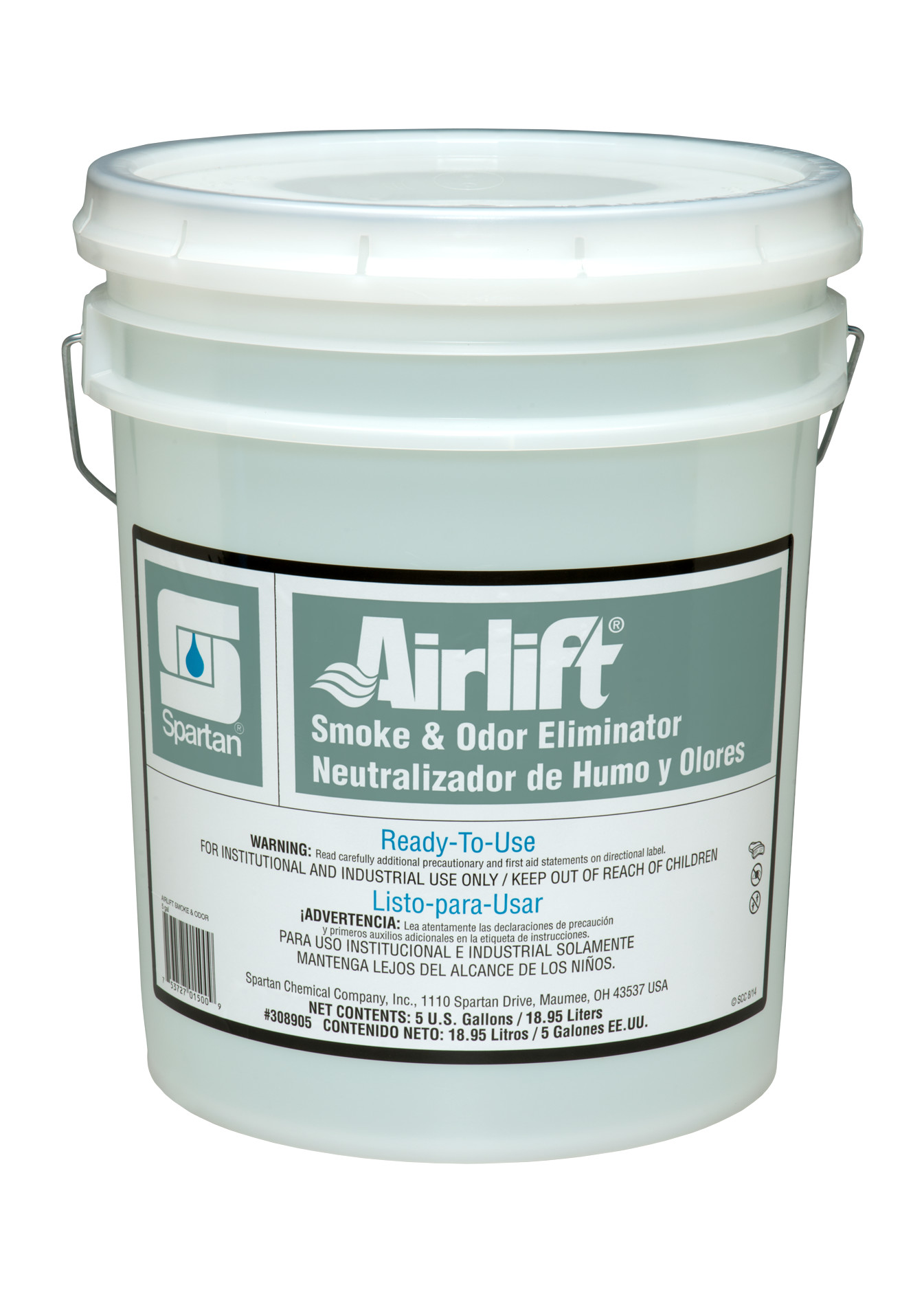 Spartan Chemical Company Airlift Smoke & Odor Eliminator, 5 GAL PAIL
