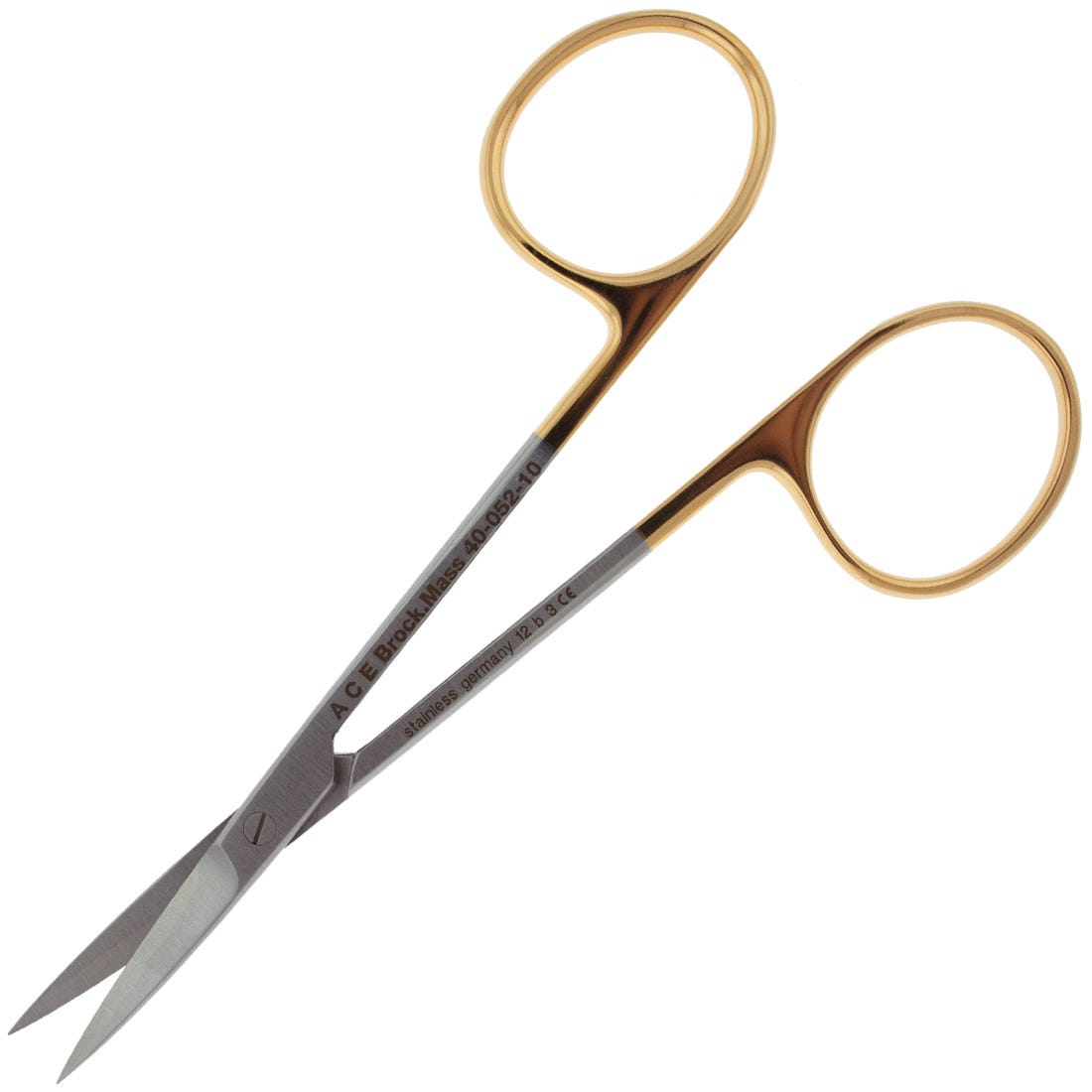 ACE Iris Scissors, straight, tungsten carbide tips